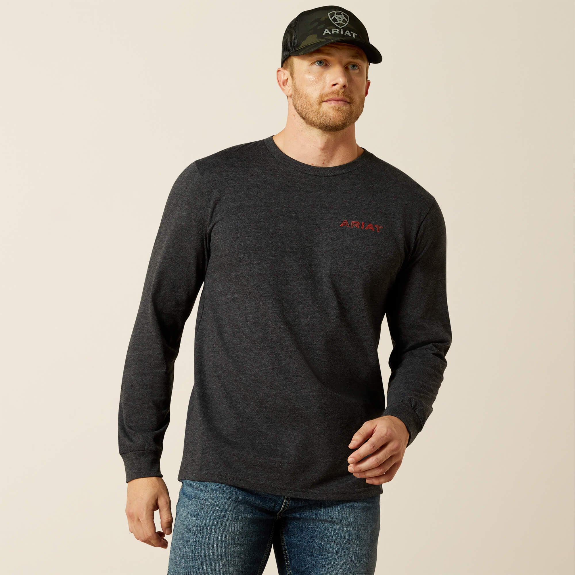 Men Ariat Stamped Freedom Classic Fit Long Sleeve T-Shirt | Ariat near me