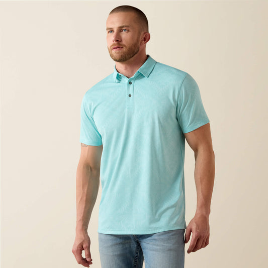 Men Jacquard Printed Fitted Polo | Ariat us