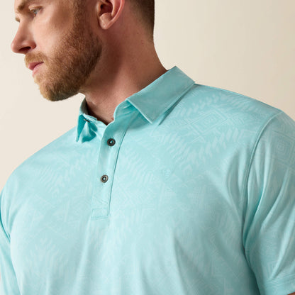 Men Jacquard Printed Fitted Polo | Ariat us