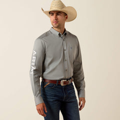 Men Team Logo Lightweight Twill Fitted Shirt | Ariat Discount