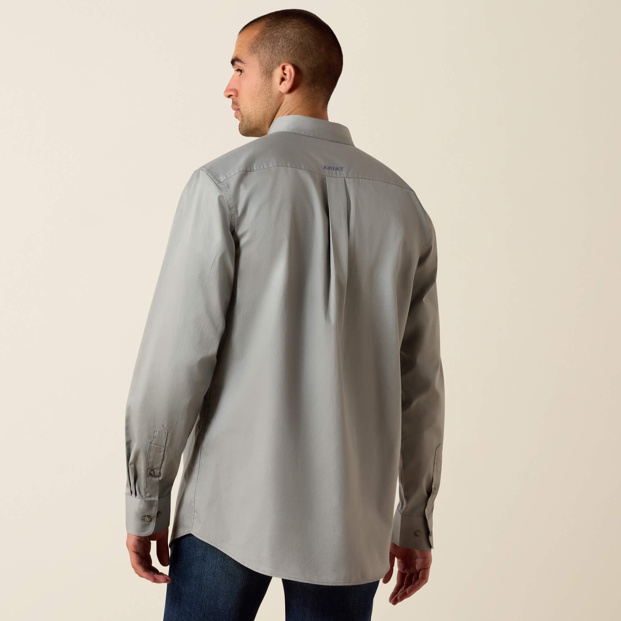 Men Team Logo Lightweight Twill Fitted Shirt | Ariat Discount