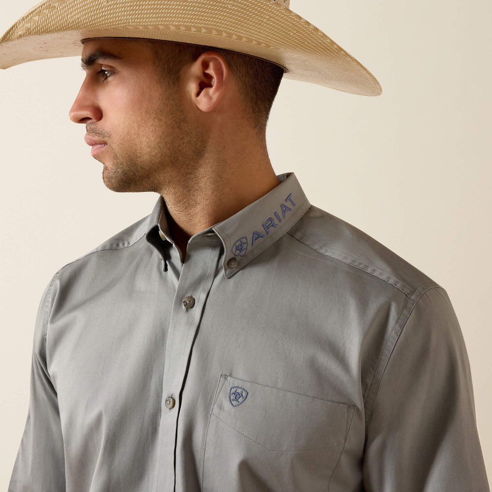 Men Team Logo Lightweight Twill Fitted Shirt | Ariat Discount