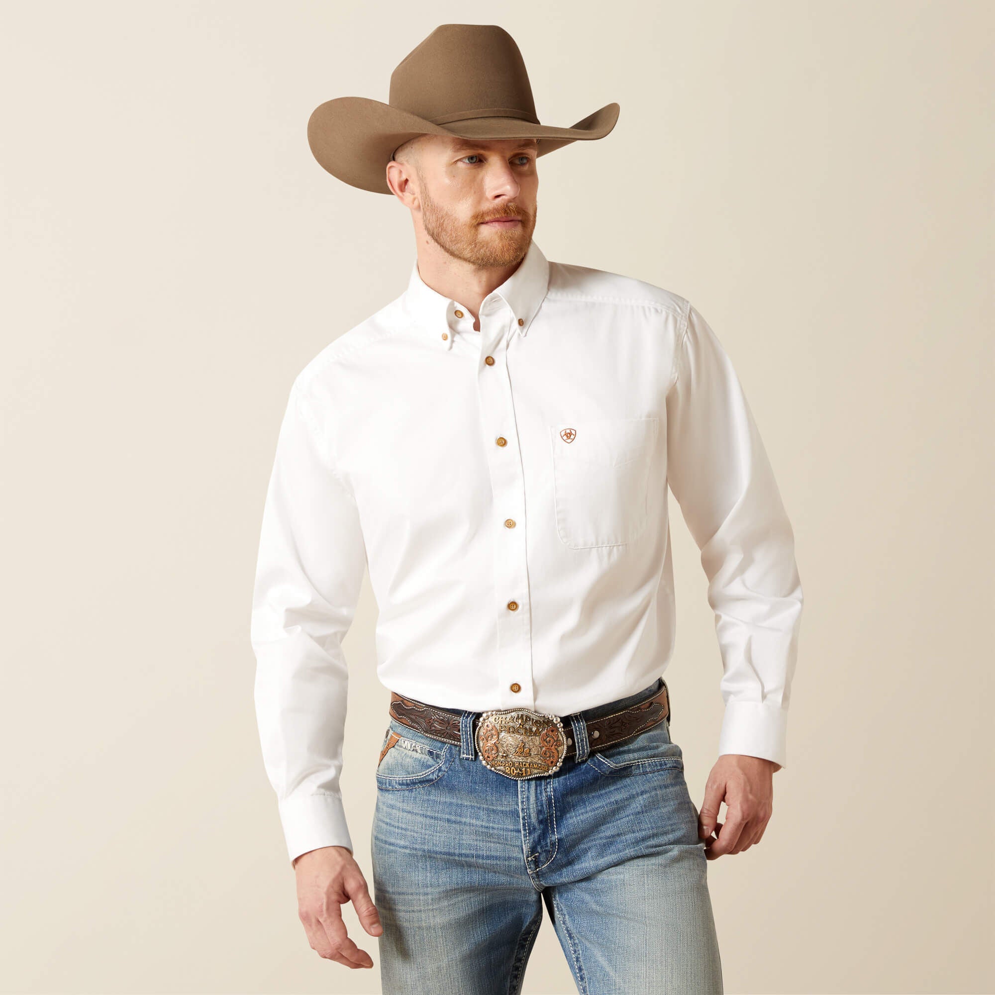 Men Solid Twill Classic Fit Shirt | Ariat Outlet
