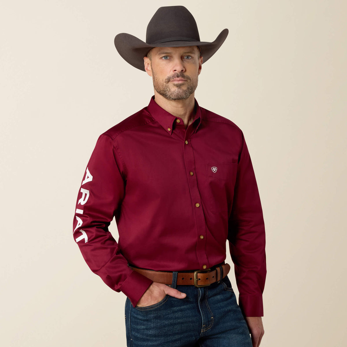 Men Team Logo Twill Classic Fit Shirt | Ariat Discount