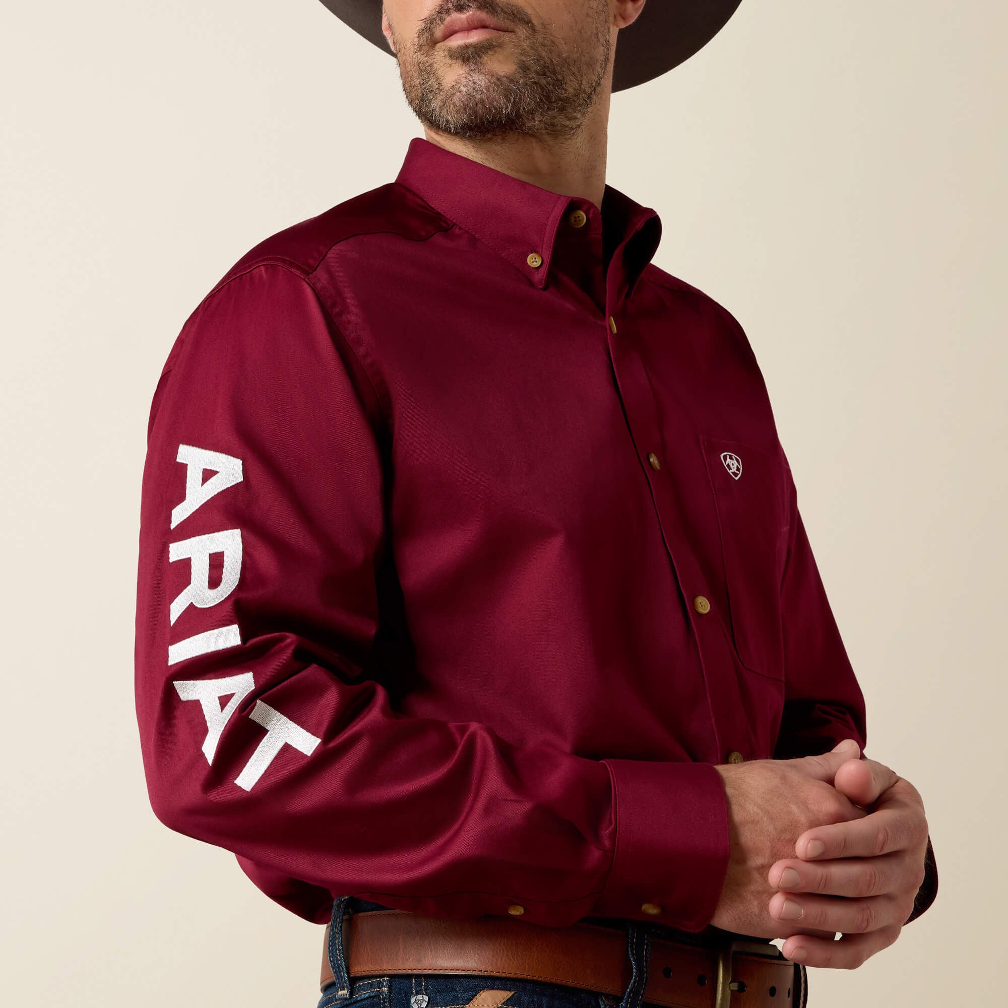Men Team Logo Twill Classic Fit Shirt | Ariat Discount