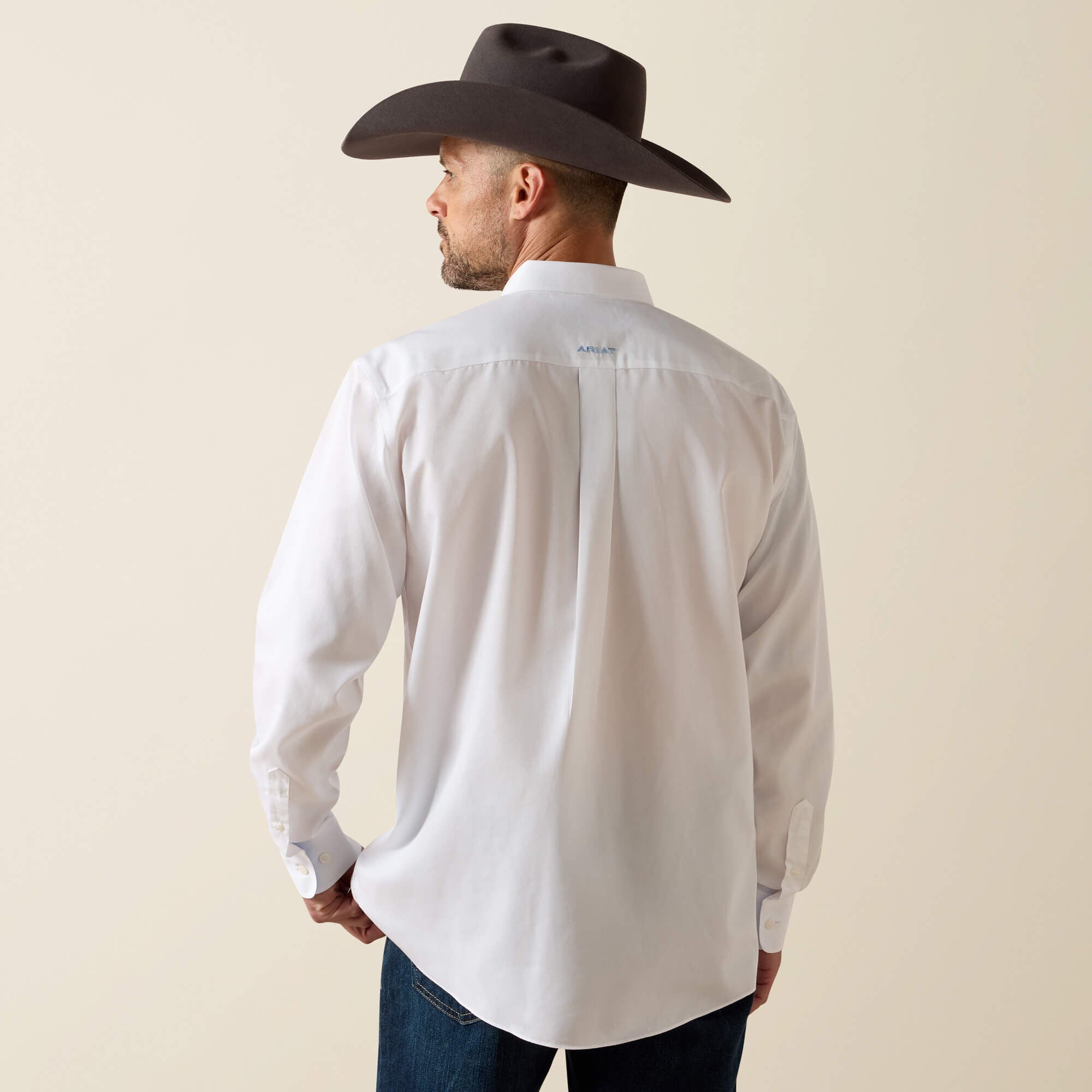 Men Wrinkle Free Solid Classic Fit Shirt | Ariat on sale