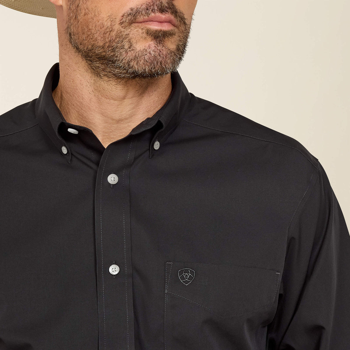 Men Wrinkle Free Solid Classic Fit Shirt | Ariat