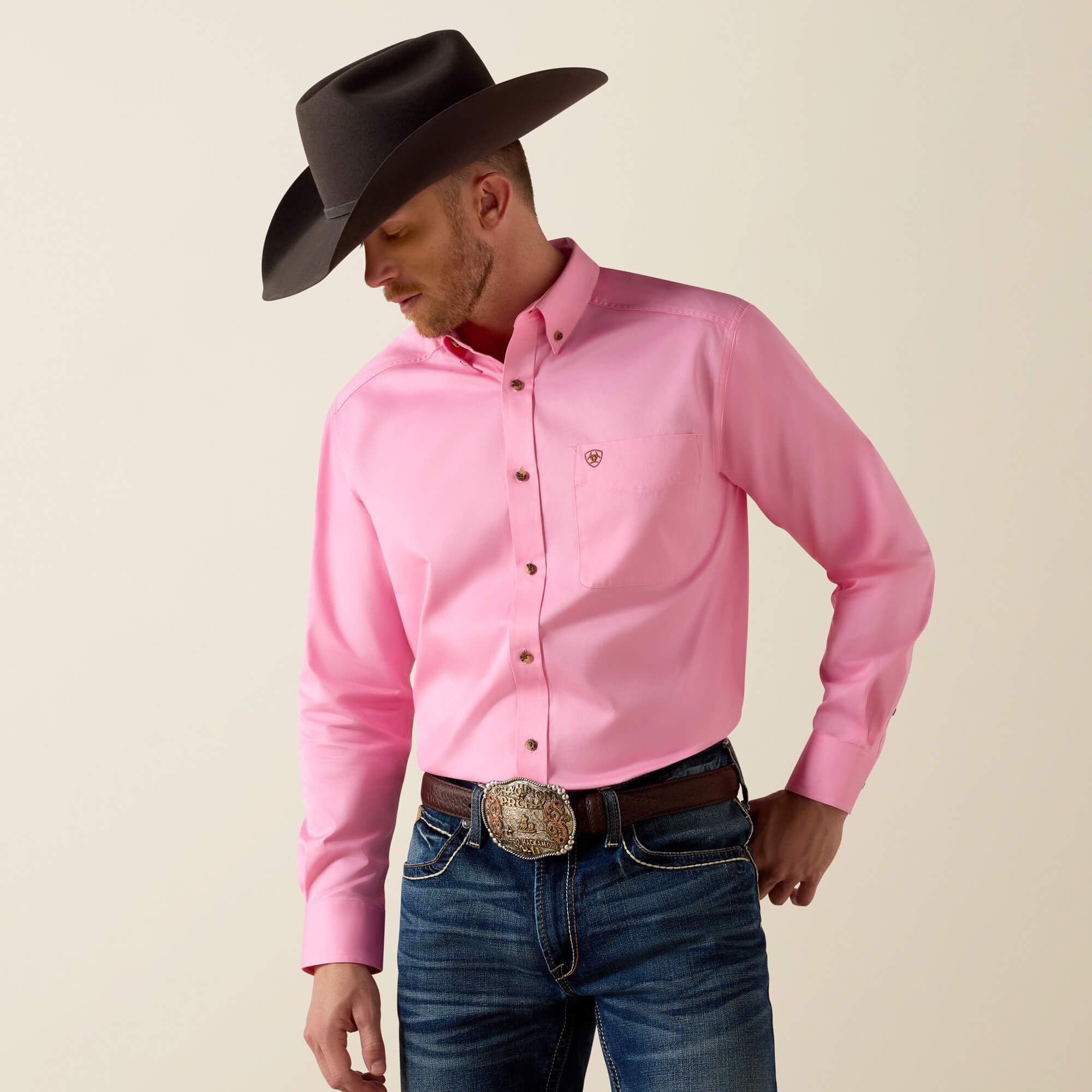 Men Solid Twill Classic Fit Shirt | Ariat Online