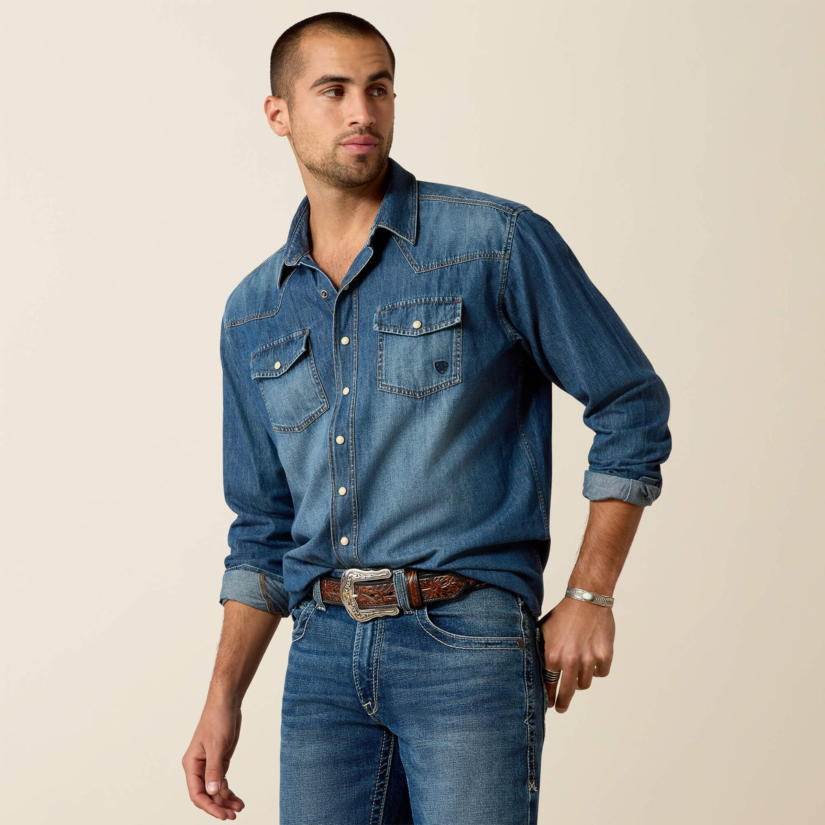 Men|Trends Denim Retro Fit Shirt | Ariat Online