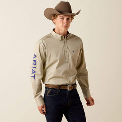 Men Team Logo Lightweight Twill Classic Fit Shirt | Ariat Outlet