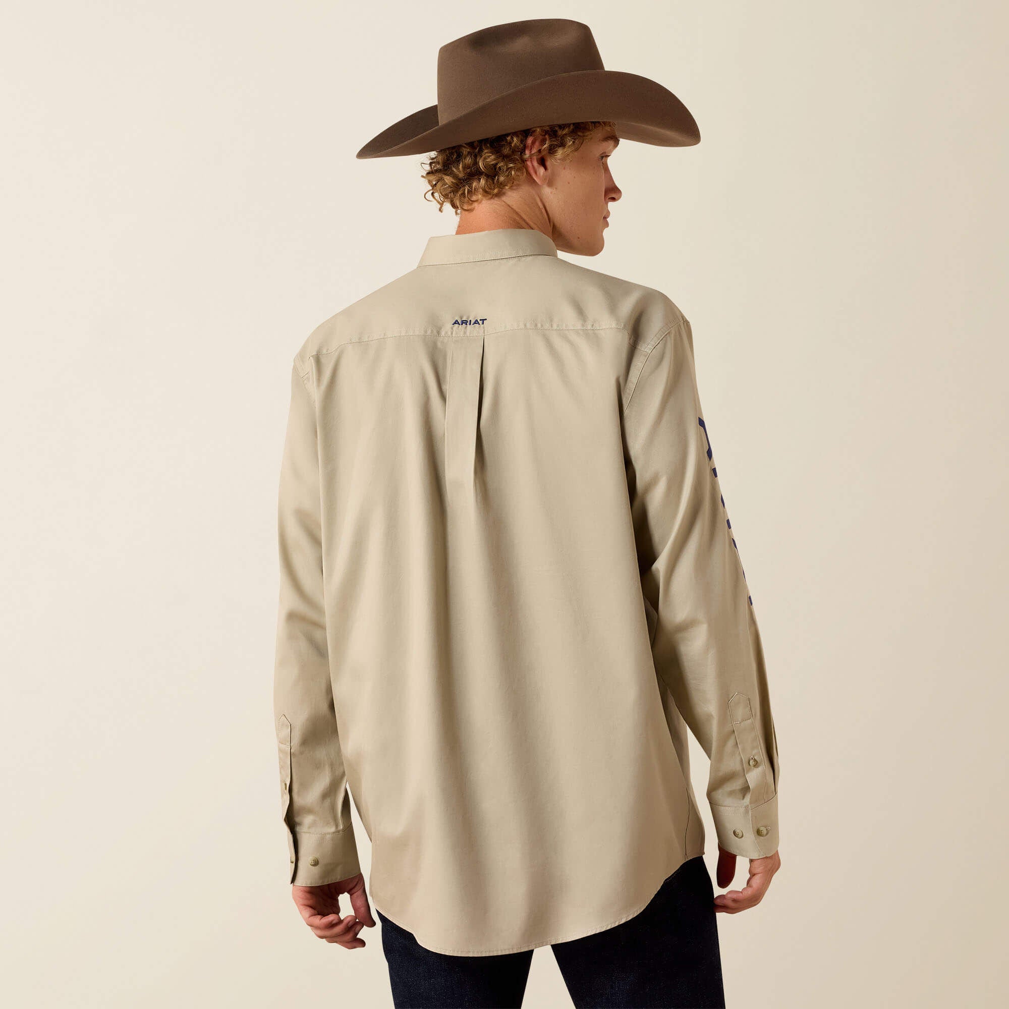 Men Team Logo Lightweight Twill Classic Fit Shirt | Ariat Outlet