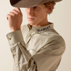Men Team Logo Lightweight Twill Classic Fit Shirt | Ariat Outlet