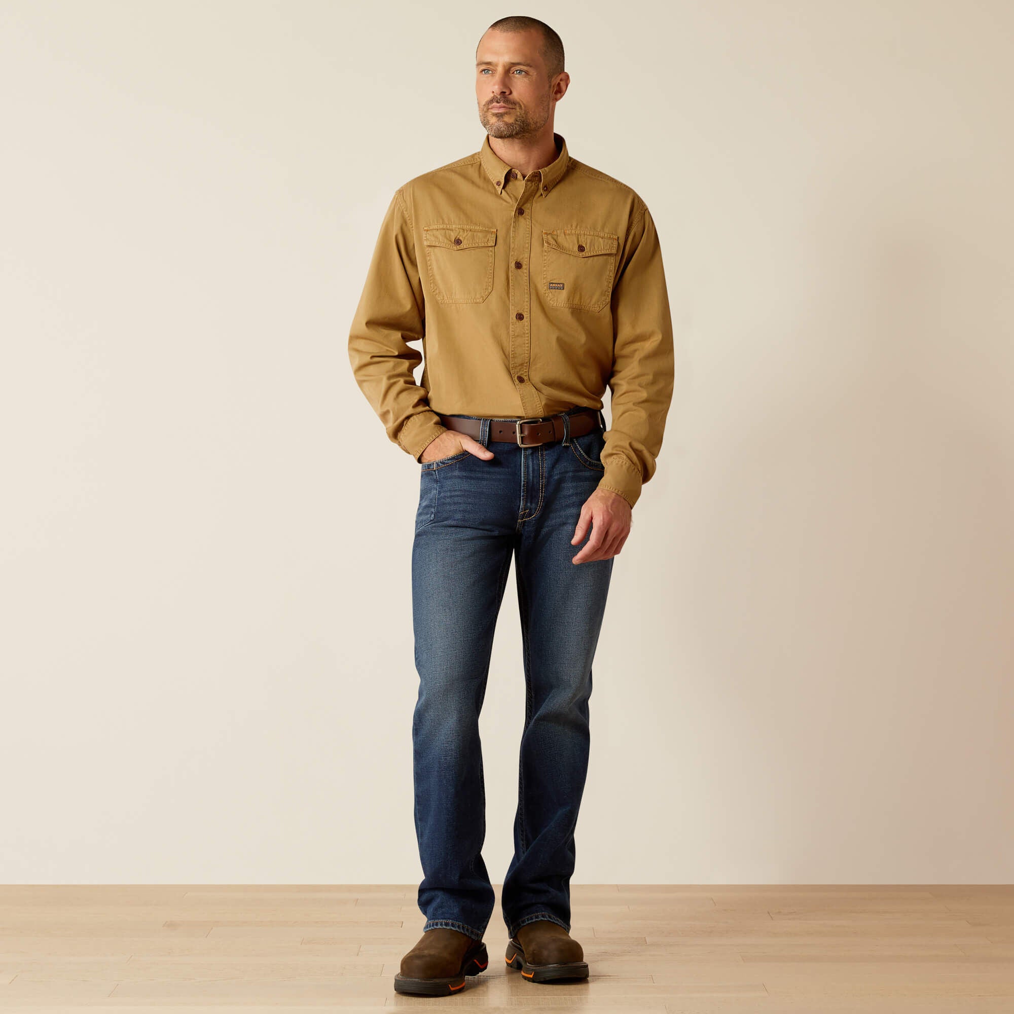 Men Rebar Washed Twill Work Shirt | Ariat us