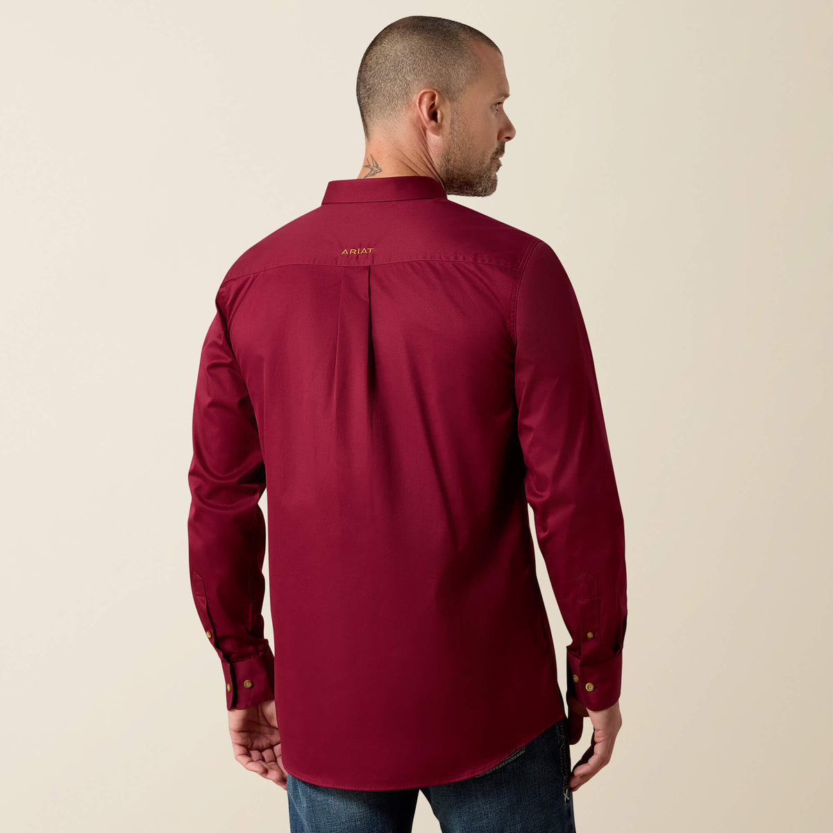 Men Solid Twill Fitted Shirt | Ariat Discount