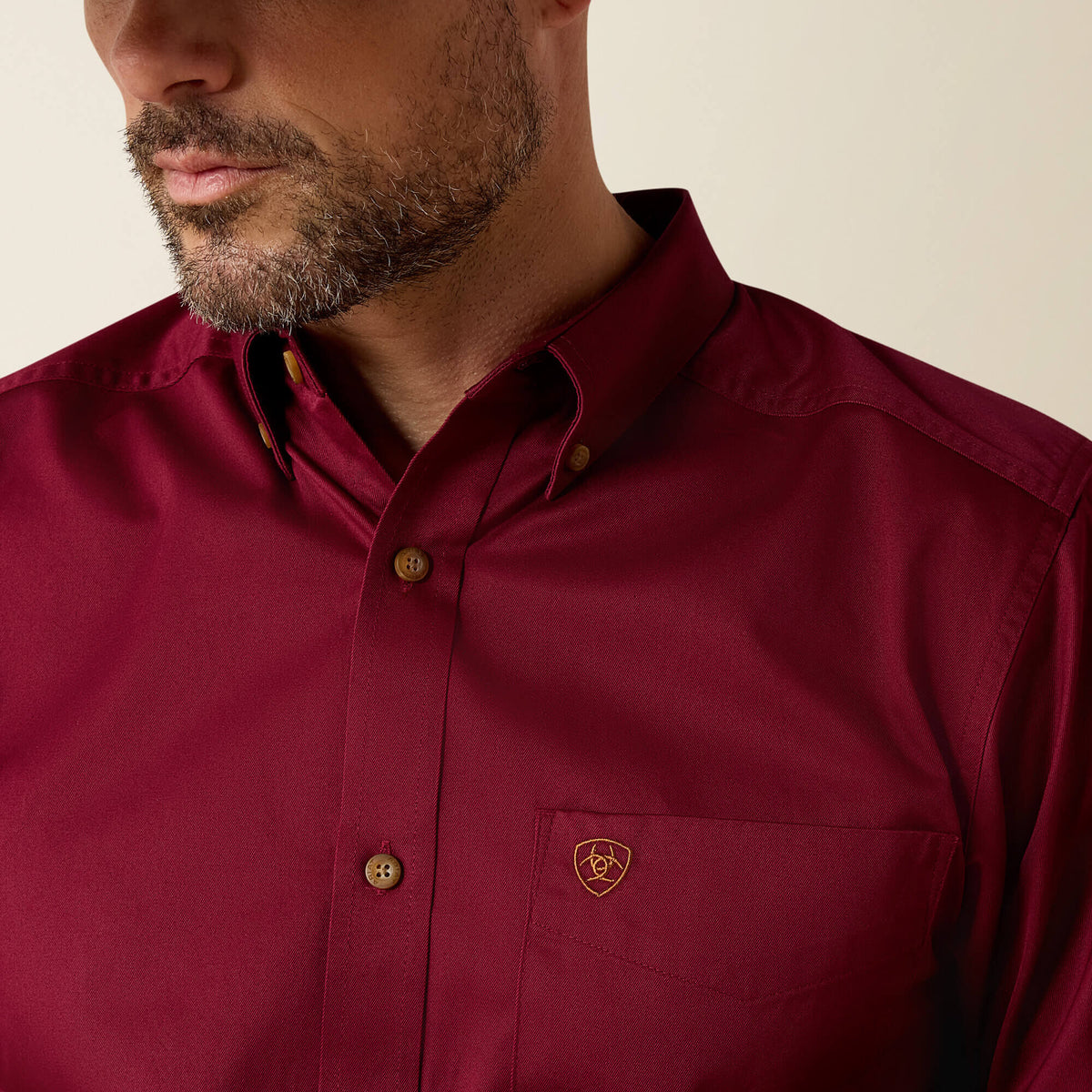 Men Solid Twill Fitted Shirt | Ariat Discount