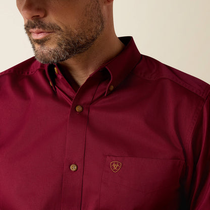 Men Solid Twill Fitted Shirt | Ariat Discount