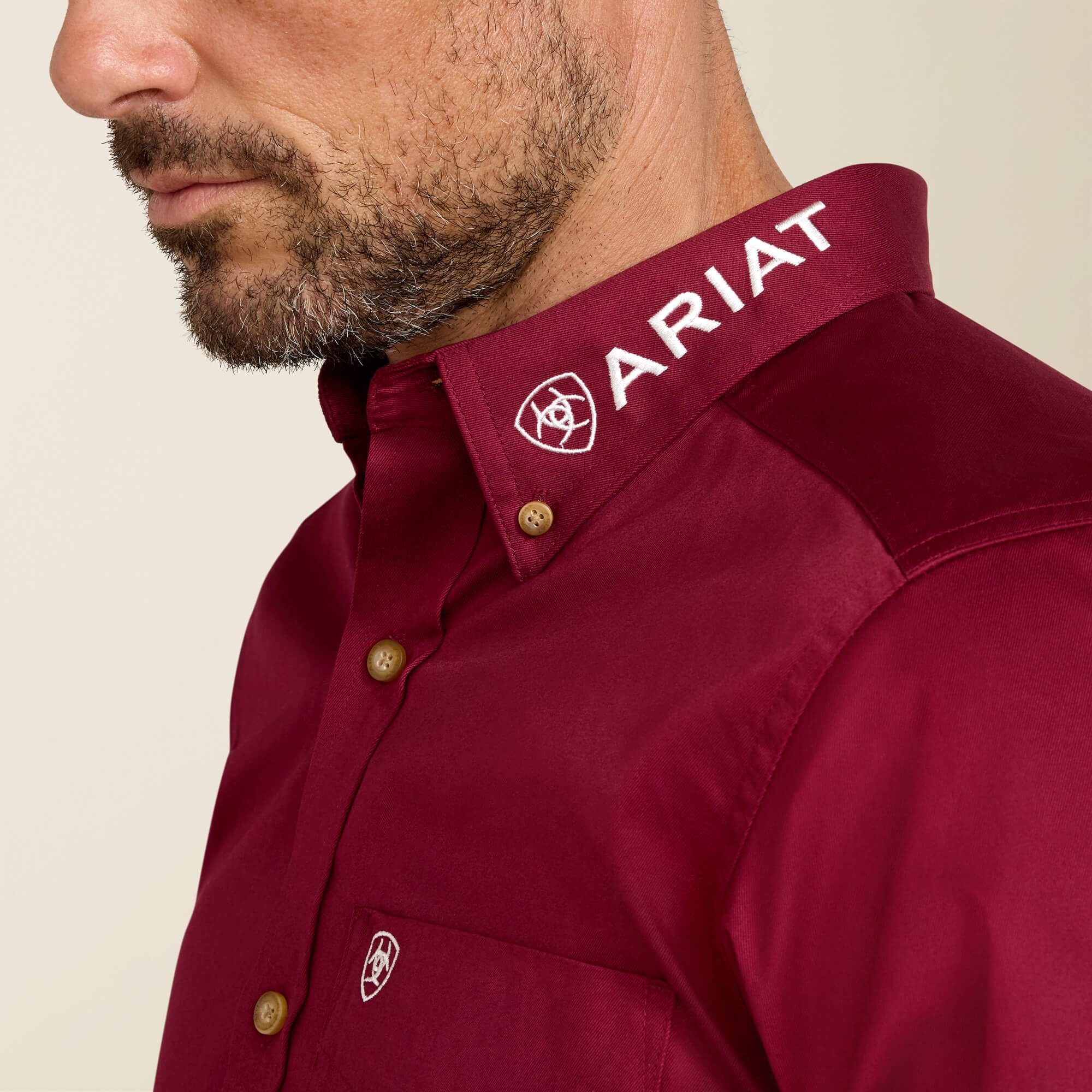 Men Team Logo Twill Fitted Shirt | Ariat us