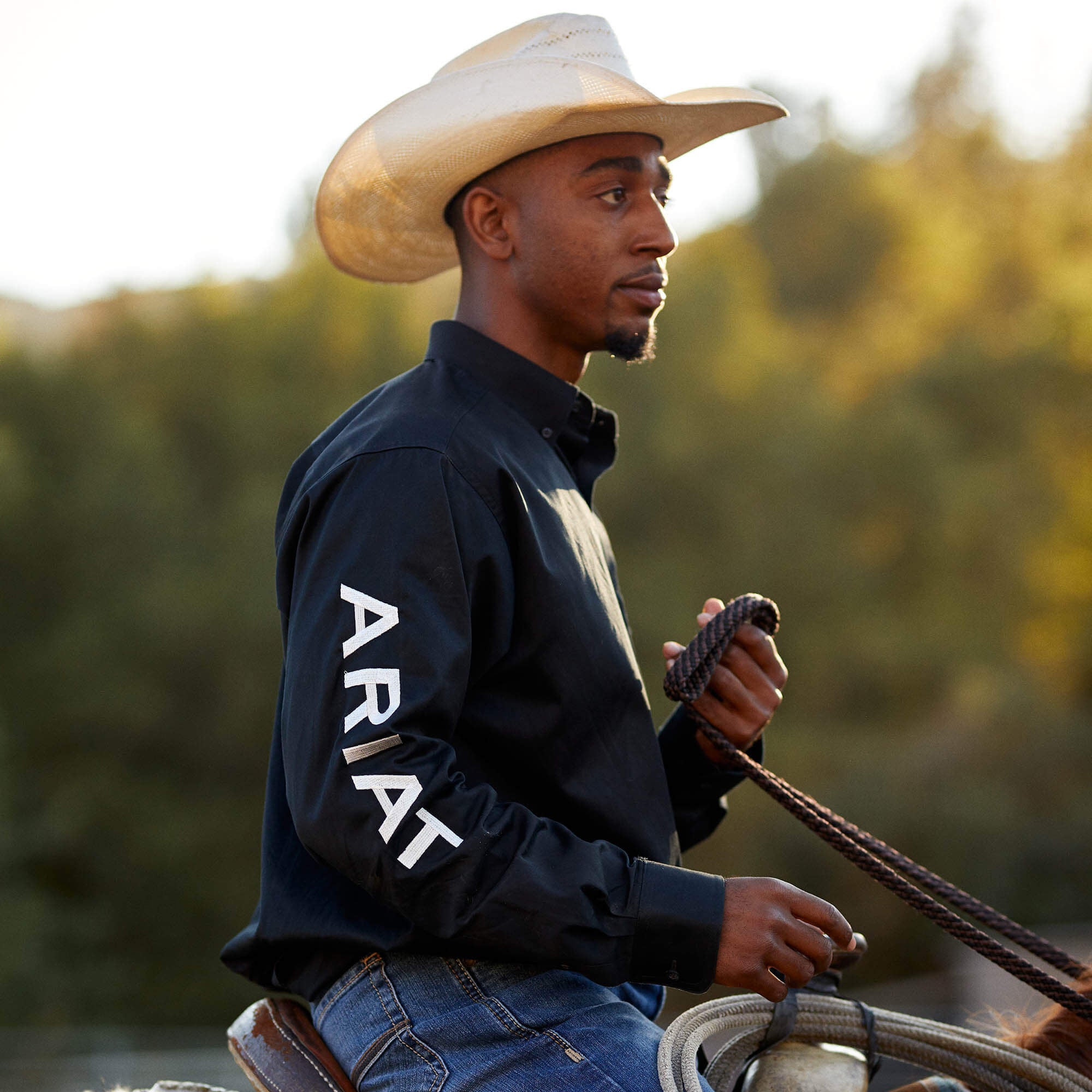 Men Team Logo Twill Fitted Shirt | Ariat for sale