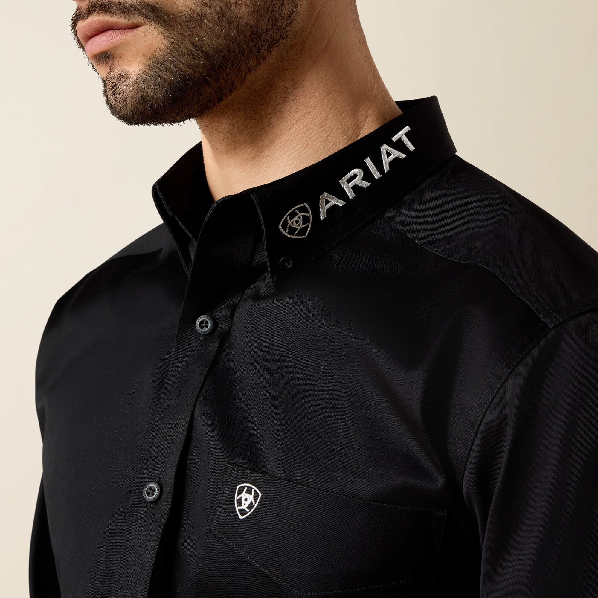 Men Team Logo Twill Fitted Shirt | Ariat for sale