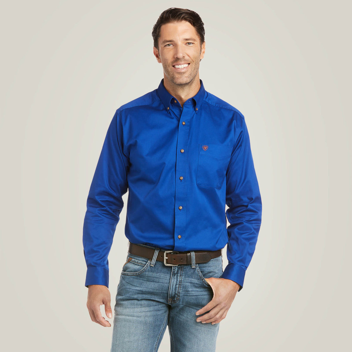 Men Solid Twill Fitted Shirt | Ariat