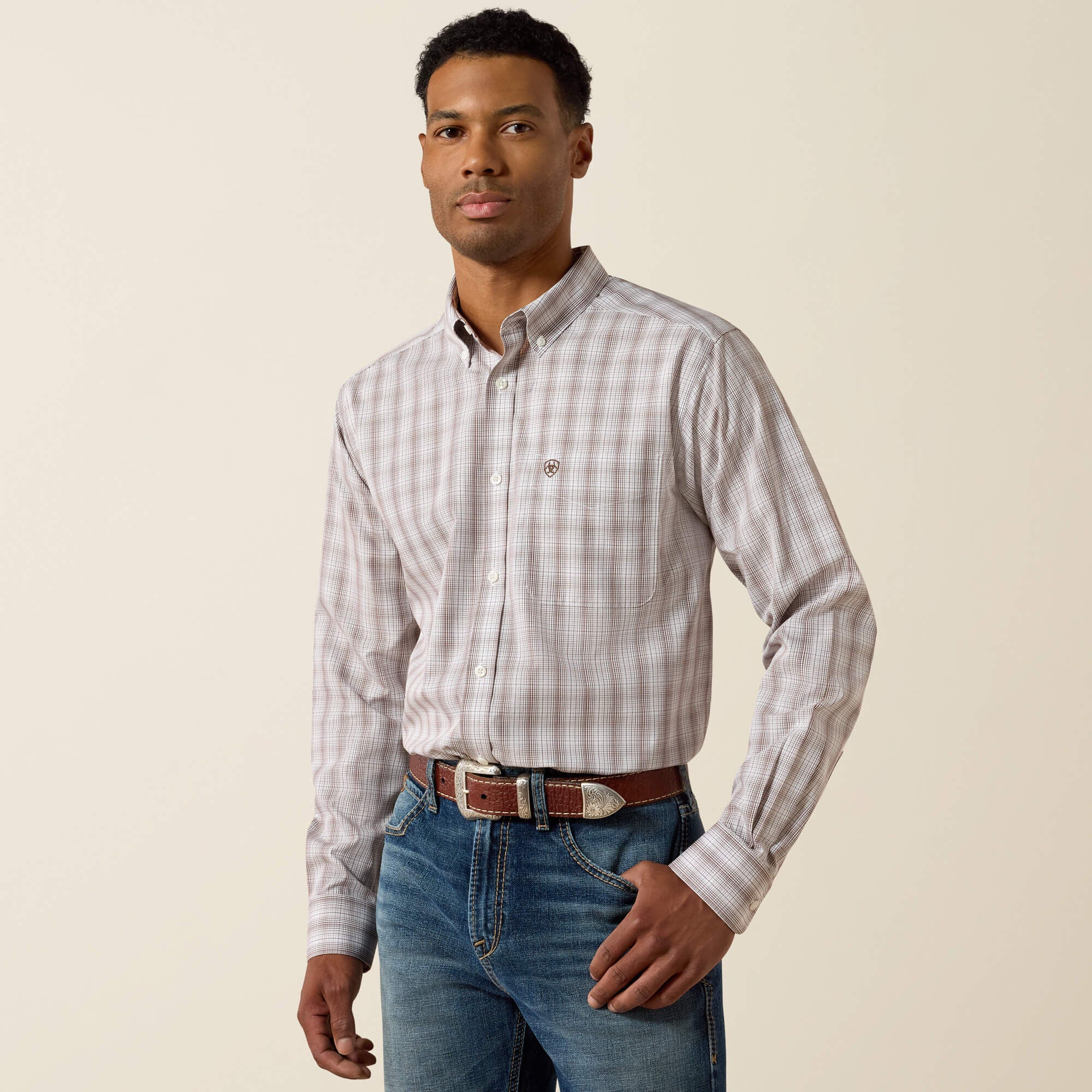 Men Wrinkle Free Clyde Fitted Shirt | Ariat