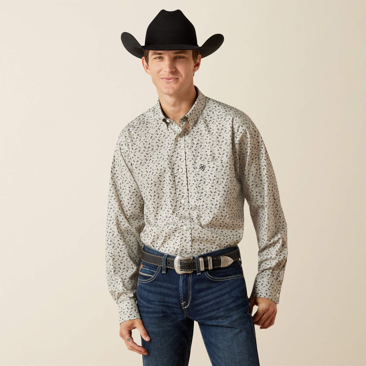 Men Wrinkle Free Charles Classic Fit Shirt | Ariat Outlet