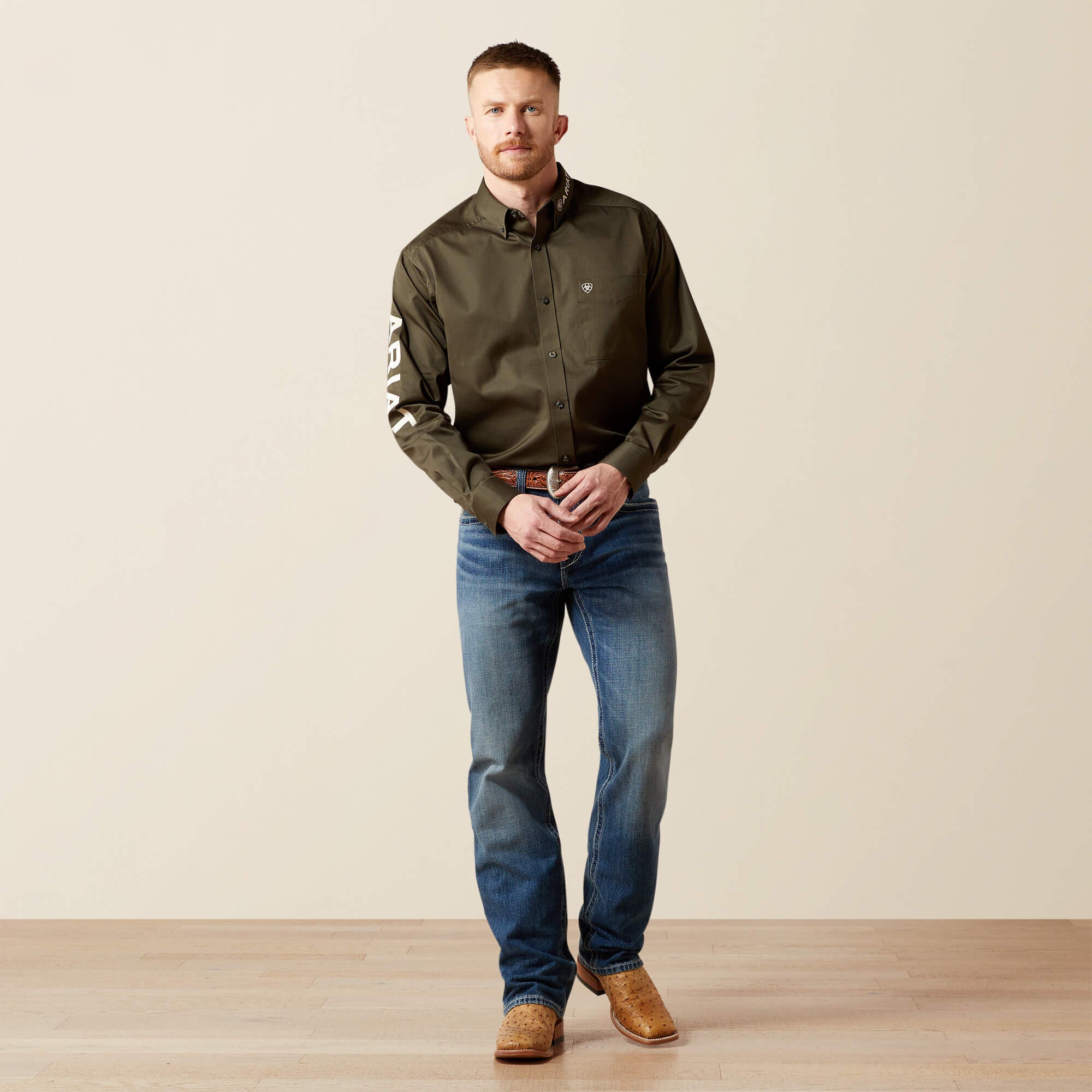 Men Team Logo Twill Classic Fit Shirt | Ariat near me