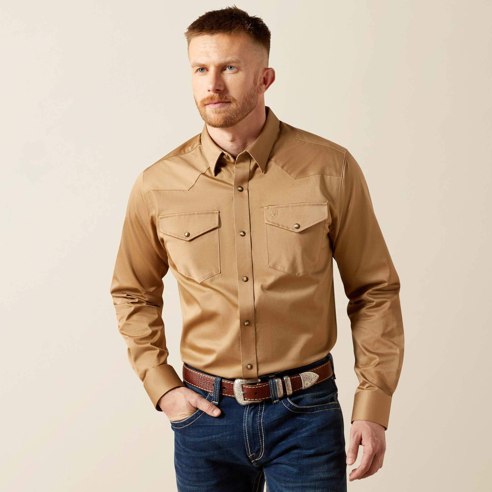 Men Solid Twill Fitted Shirt | Ariat Discount