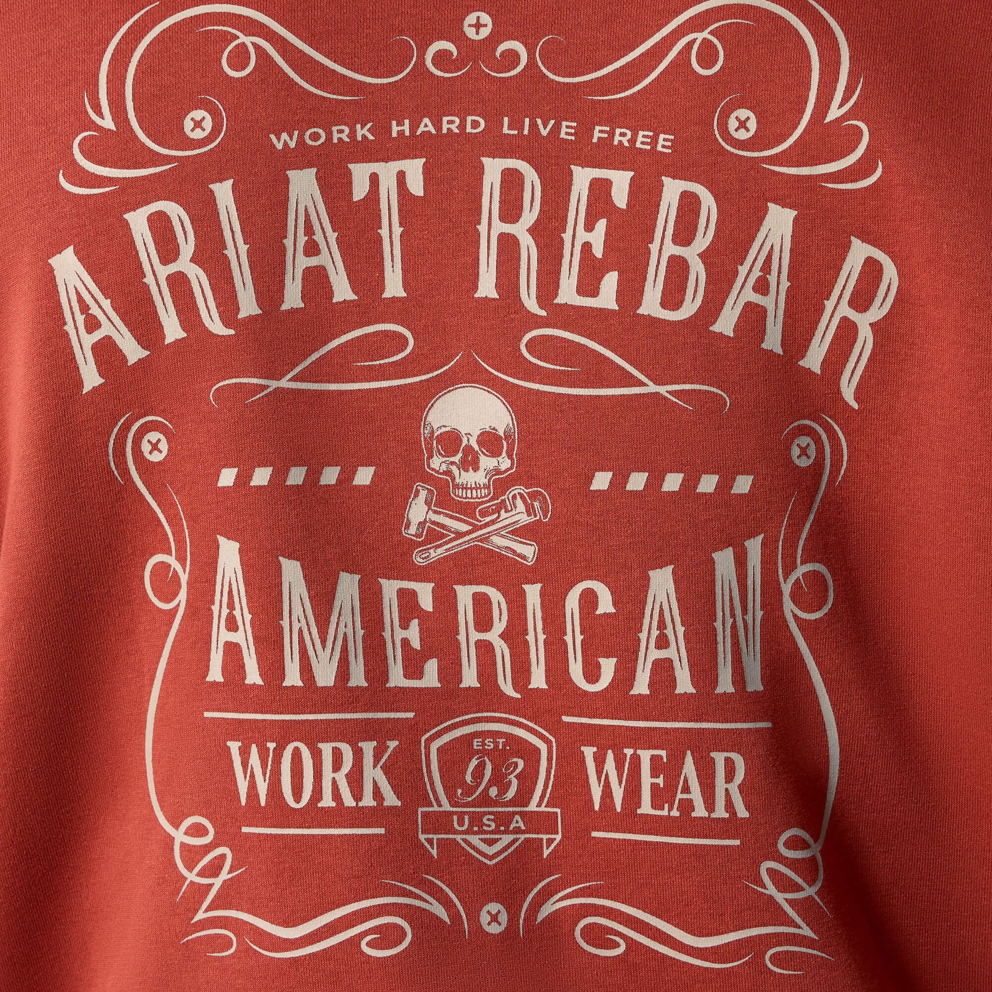 Men Rebar Lightweight Label Full Zip Hoodie | Ariat Online