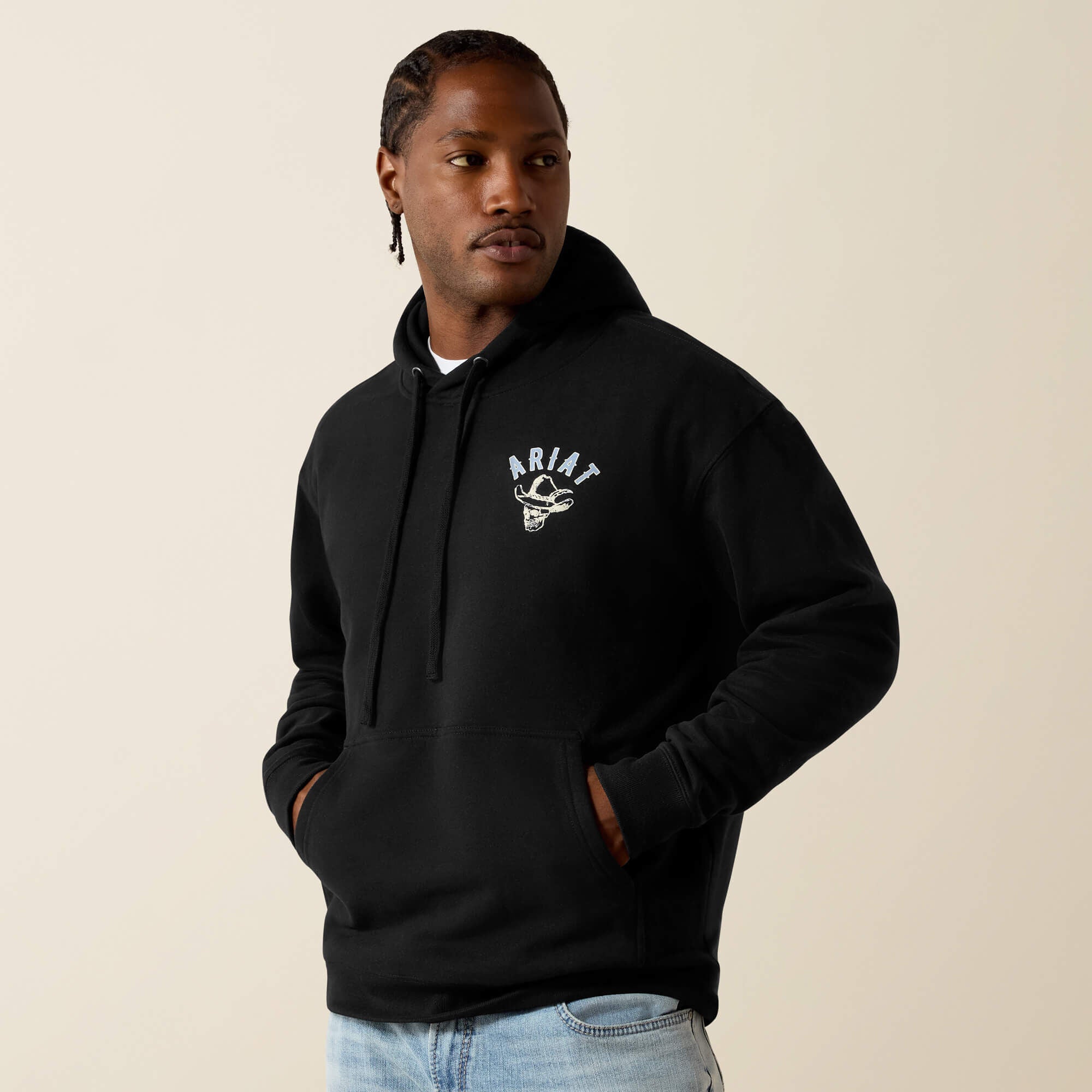 Men Ariat Stitched Skull Hoodie | Ariat on sale