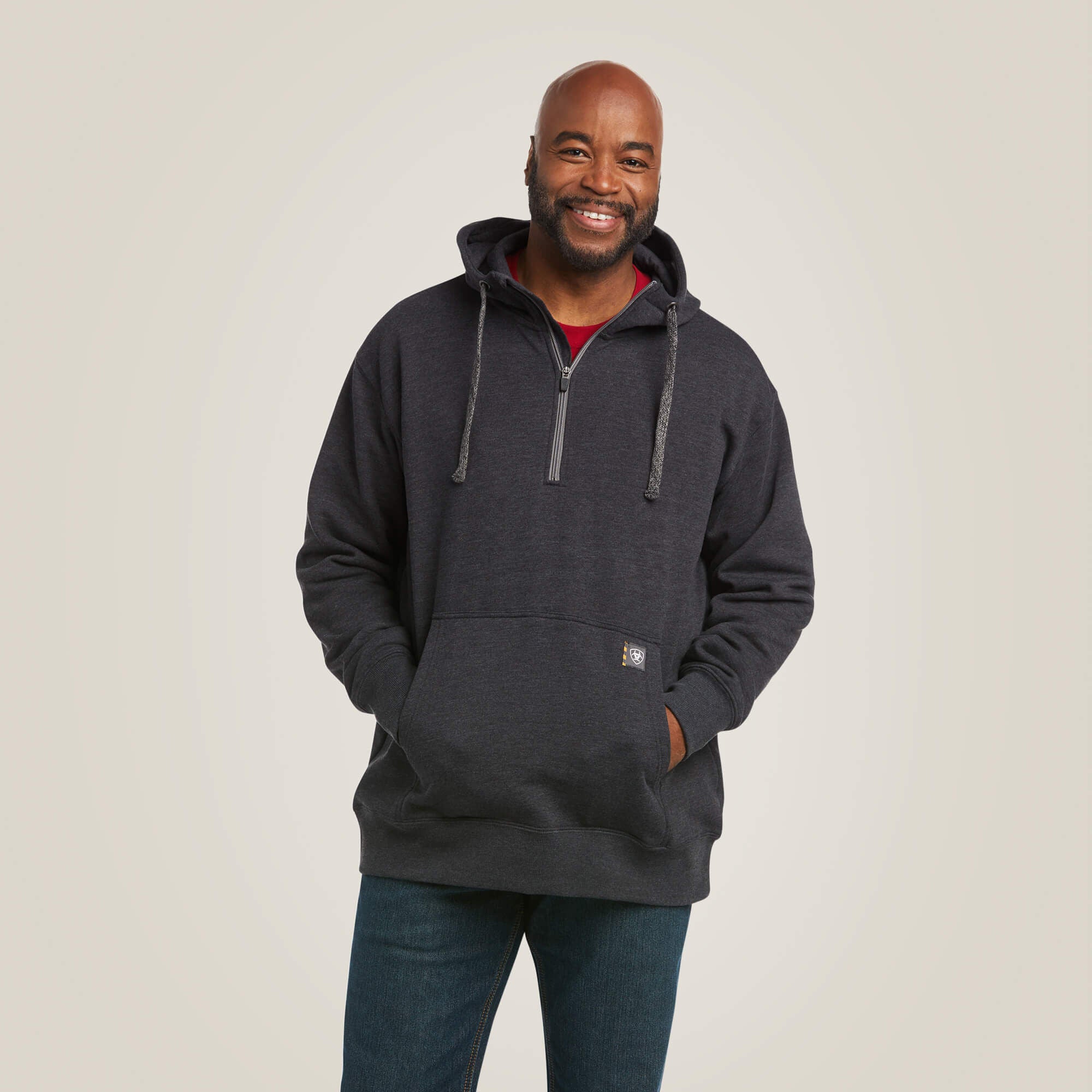Men Rebar Workman 1/4 Zip Hoodie | Ariat Discount