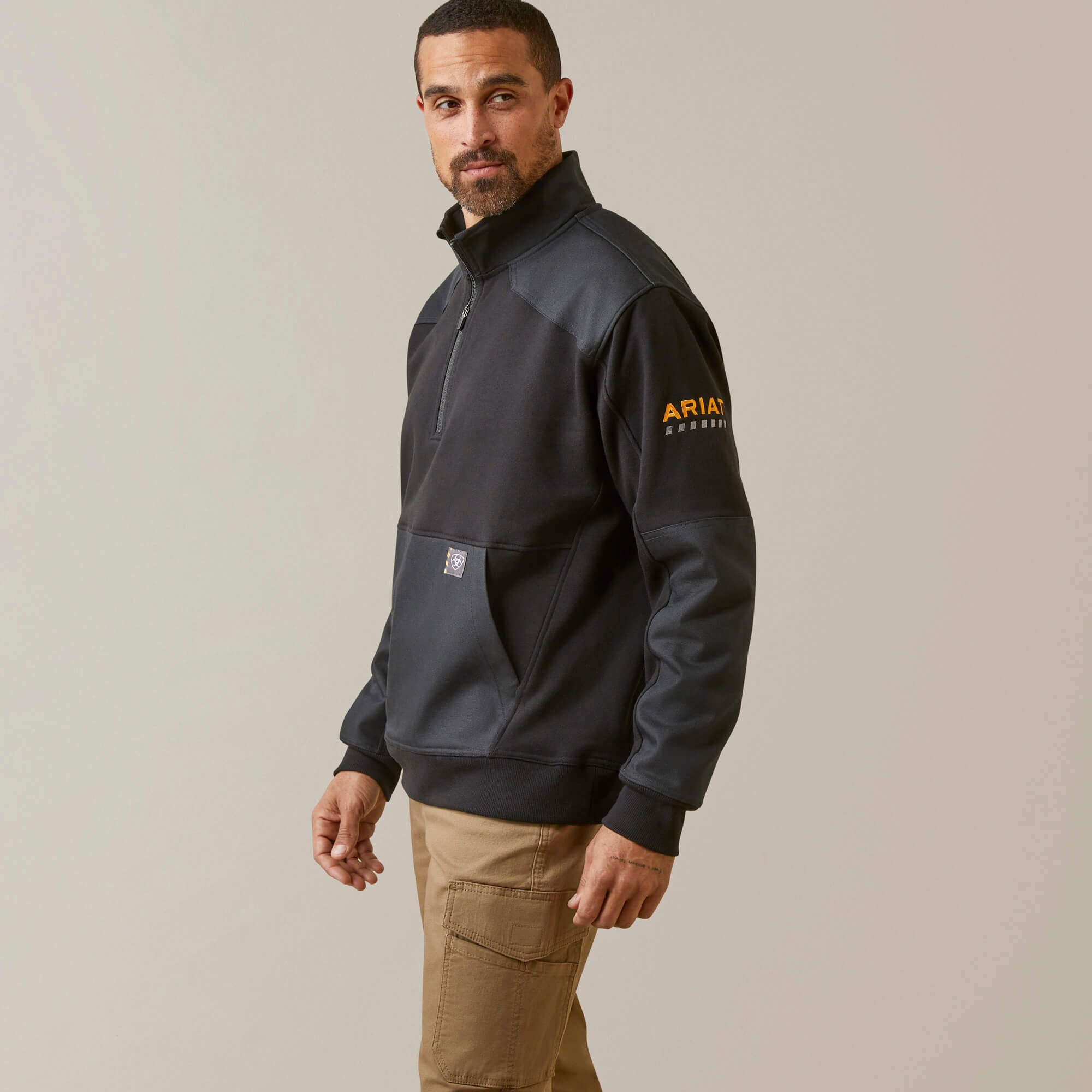 Men Rebar Workman Duracanvas 1/4 Zip Sweatshirt | Ariat us