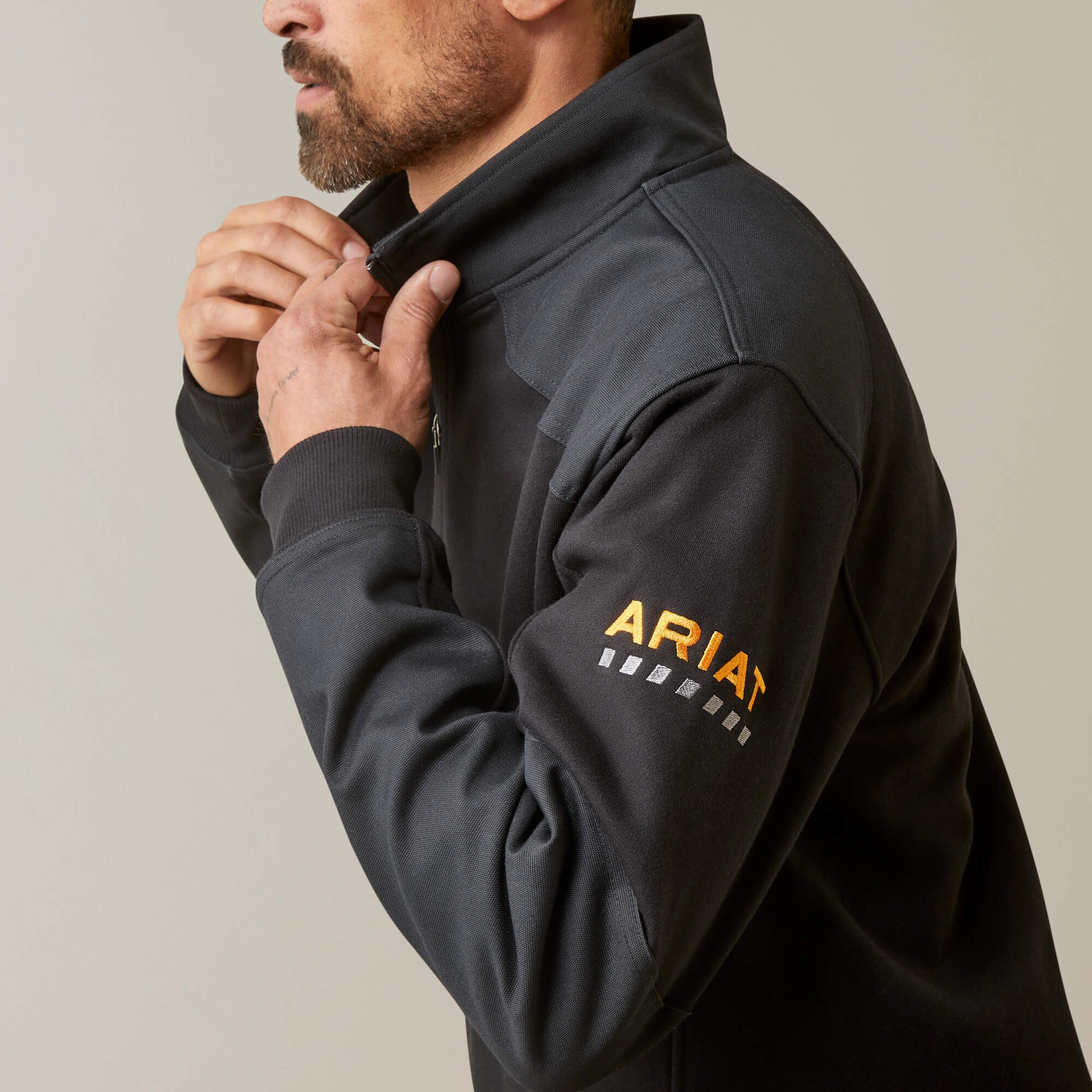 Men Rebar Workman Duracanvas 1/4 Zip Sweatshirt | Ariat us