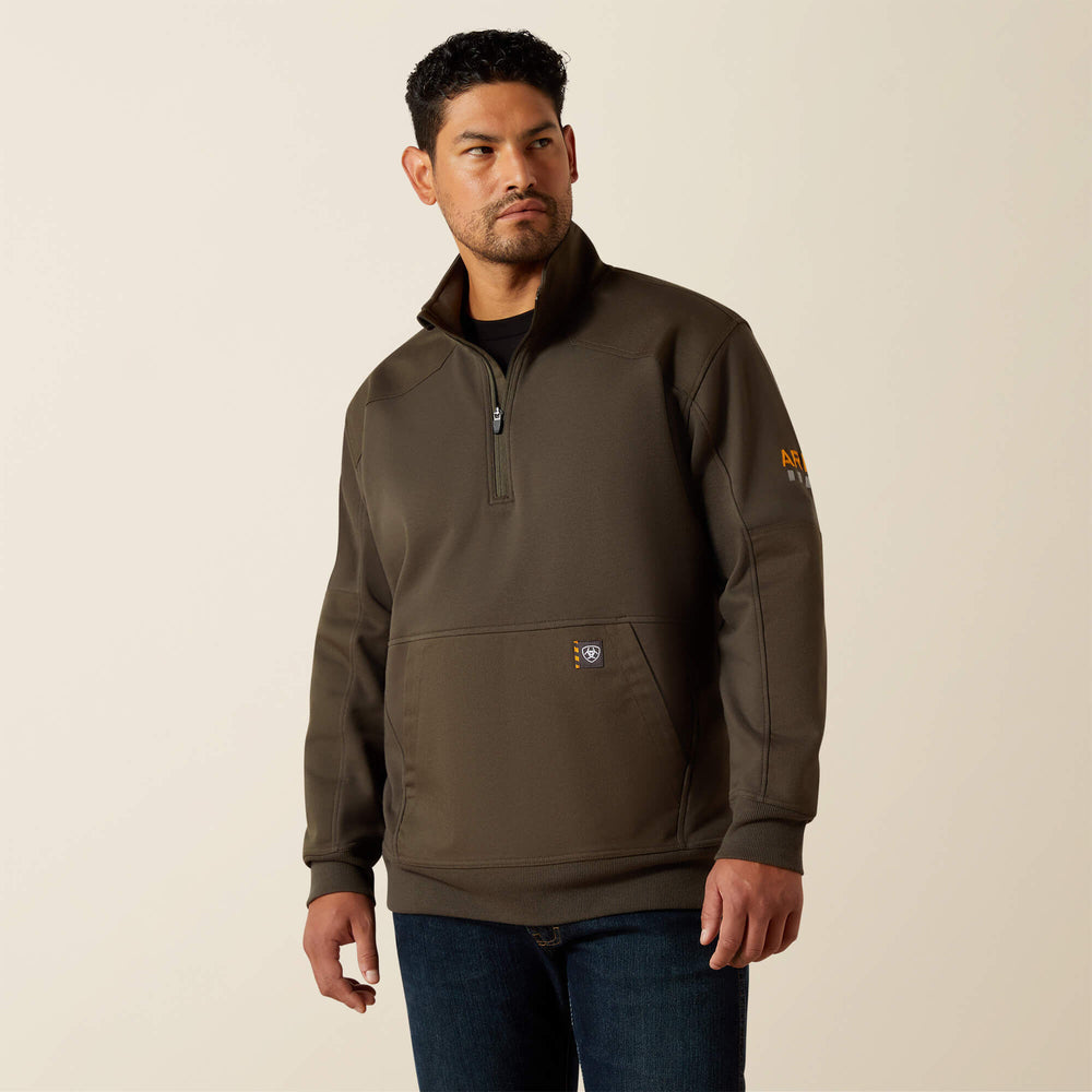 Men Rebar Workman Duracanvas 1/4 Zip Sweatshirt | Ariat us