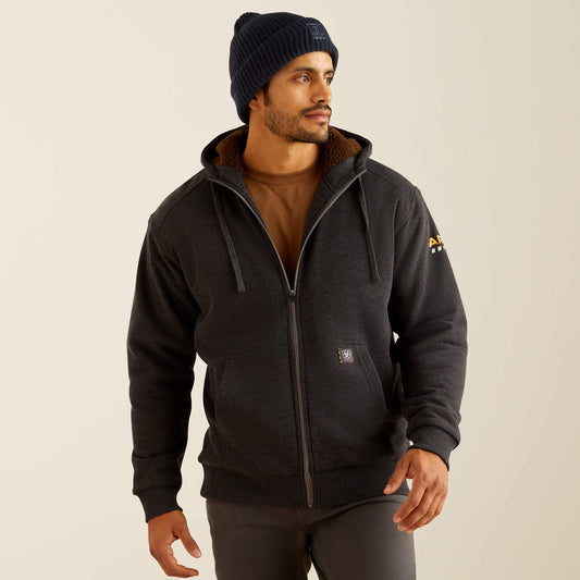 Men Rebar All-Weather Sherpa-Lined Full Zip Hoodie | Ariat on sale