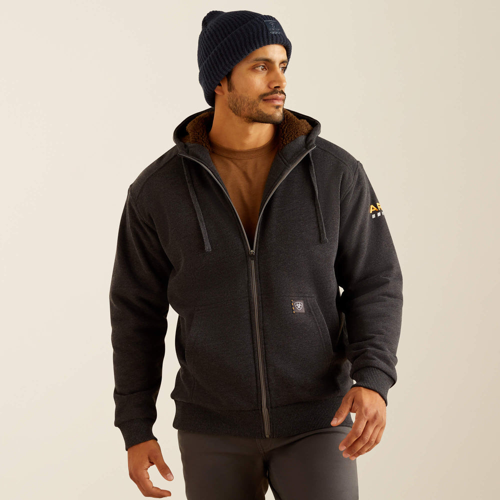 Men Rebar All-Weather Sherpa-Lined Full Zip Hoodie | Ariat on sale