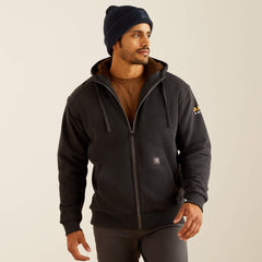 Men Rebar All-Weather Sherpa-Lined Full Zip Hoodie | Ariat on sale