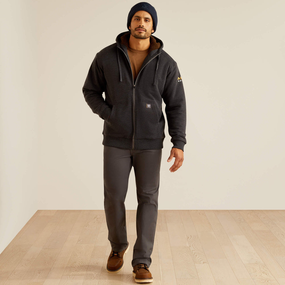 Men Rebar All-Weather Sherpa-Lined Full Zip Hoodie | Ariat on sale