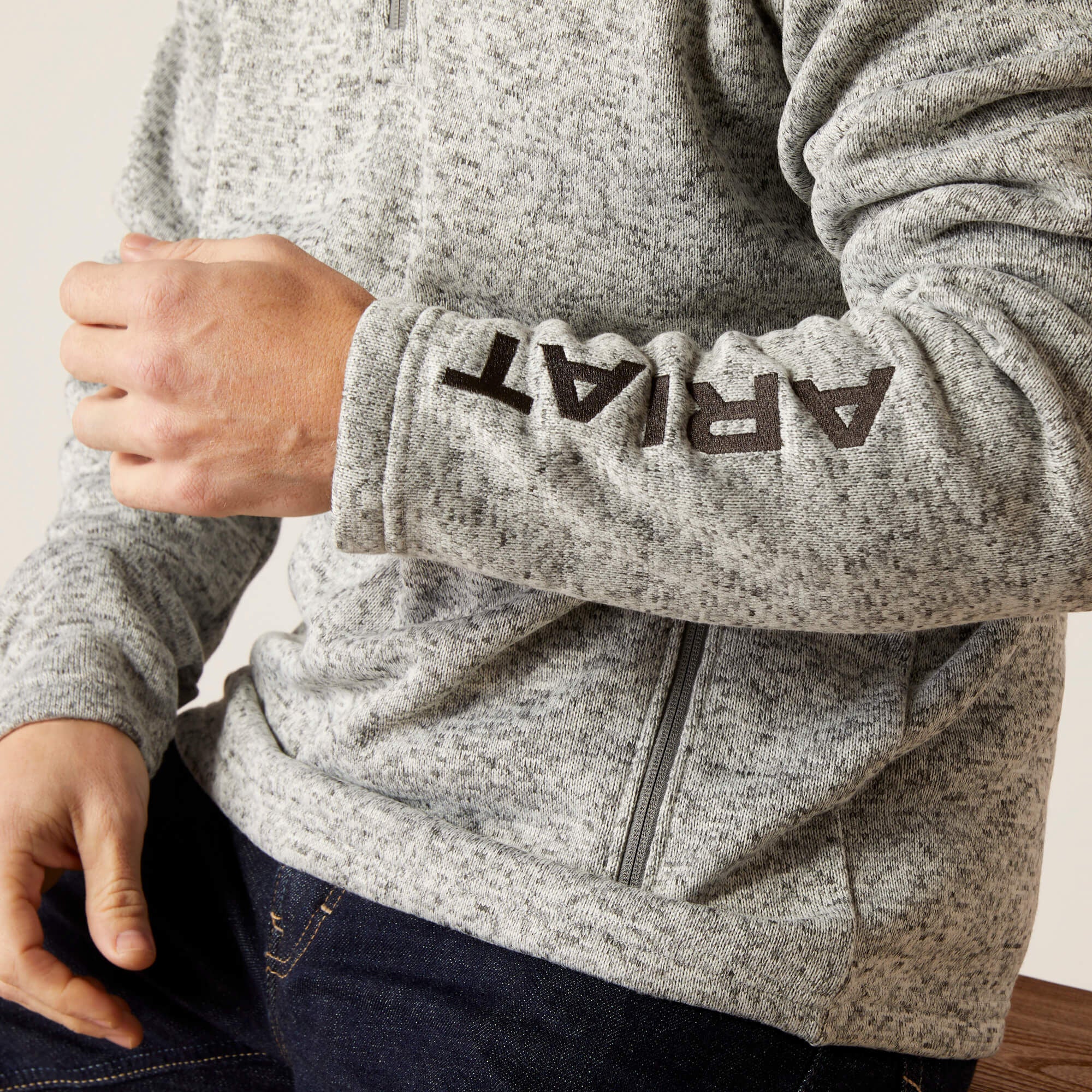Men Caldwell Logo 1/4 Zip Sweater | Ariat Online
