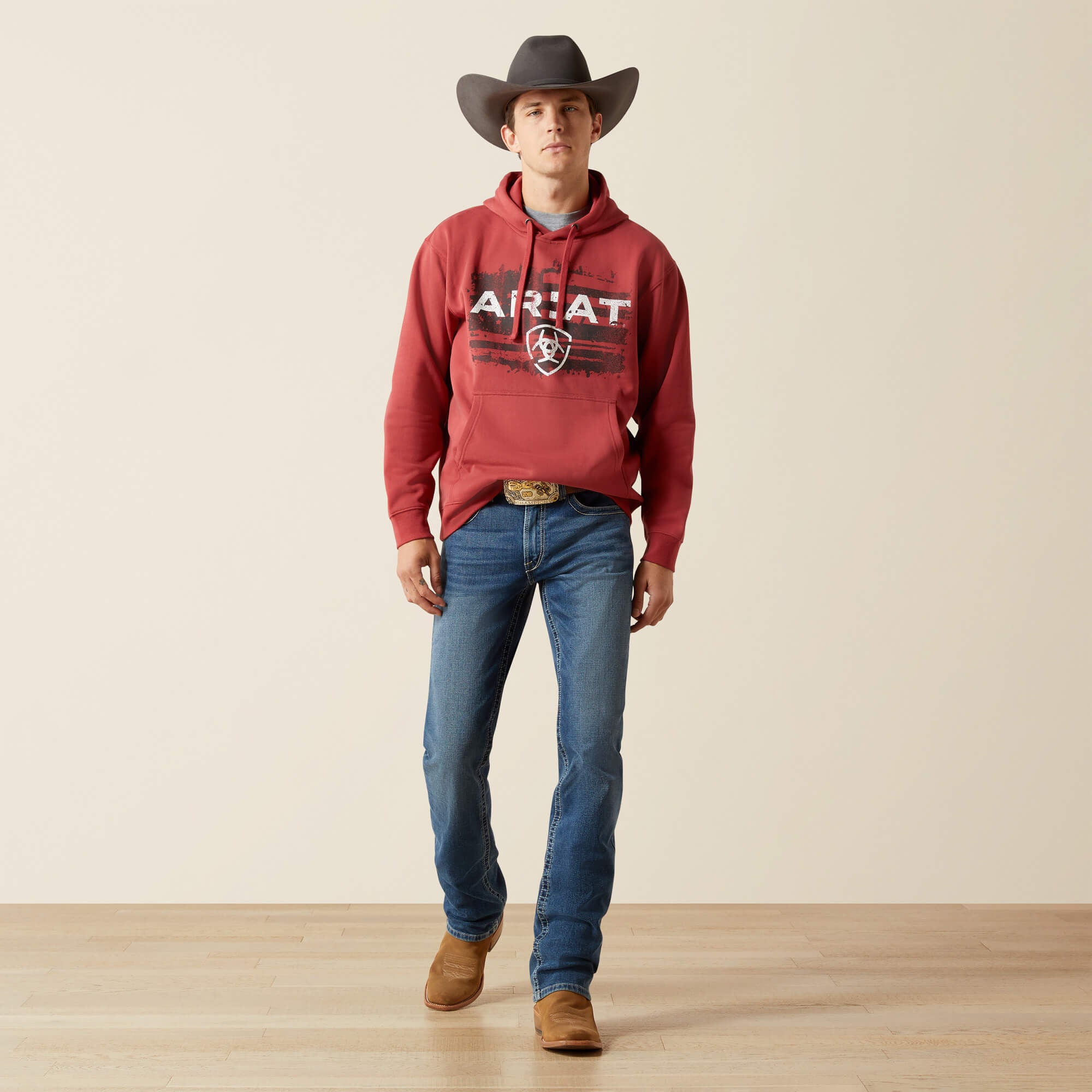 Men Ariat Liquid Stamp Flag Hoodie | Ariat