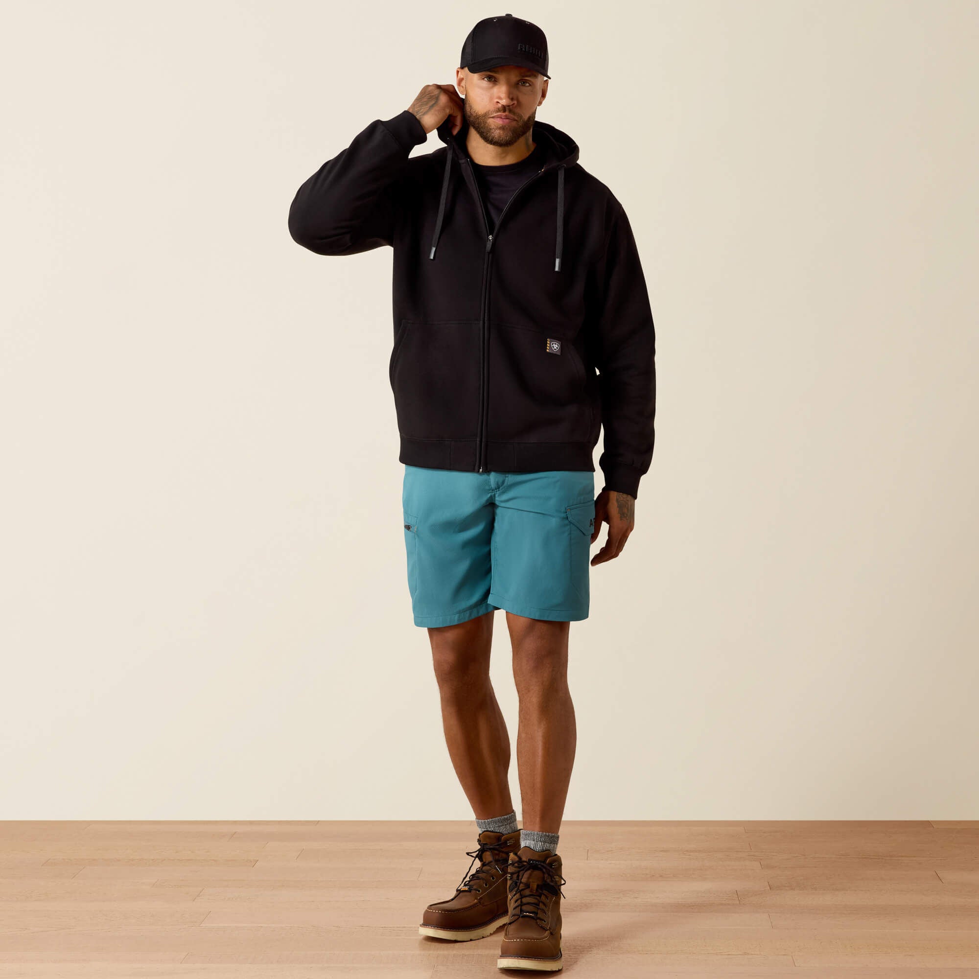 Men Rebar Lightweight Label Full Zip Hoodie | Ariat for sale