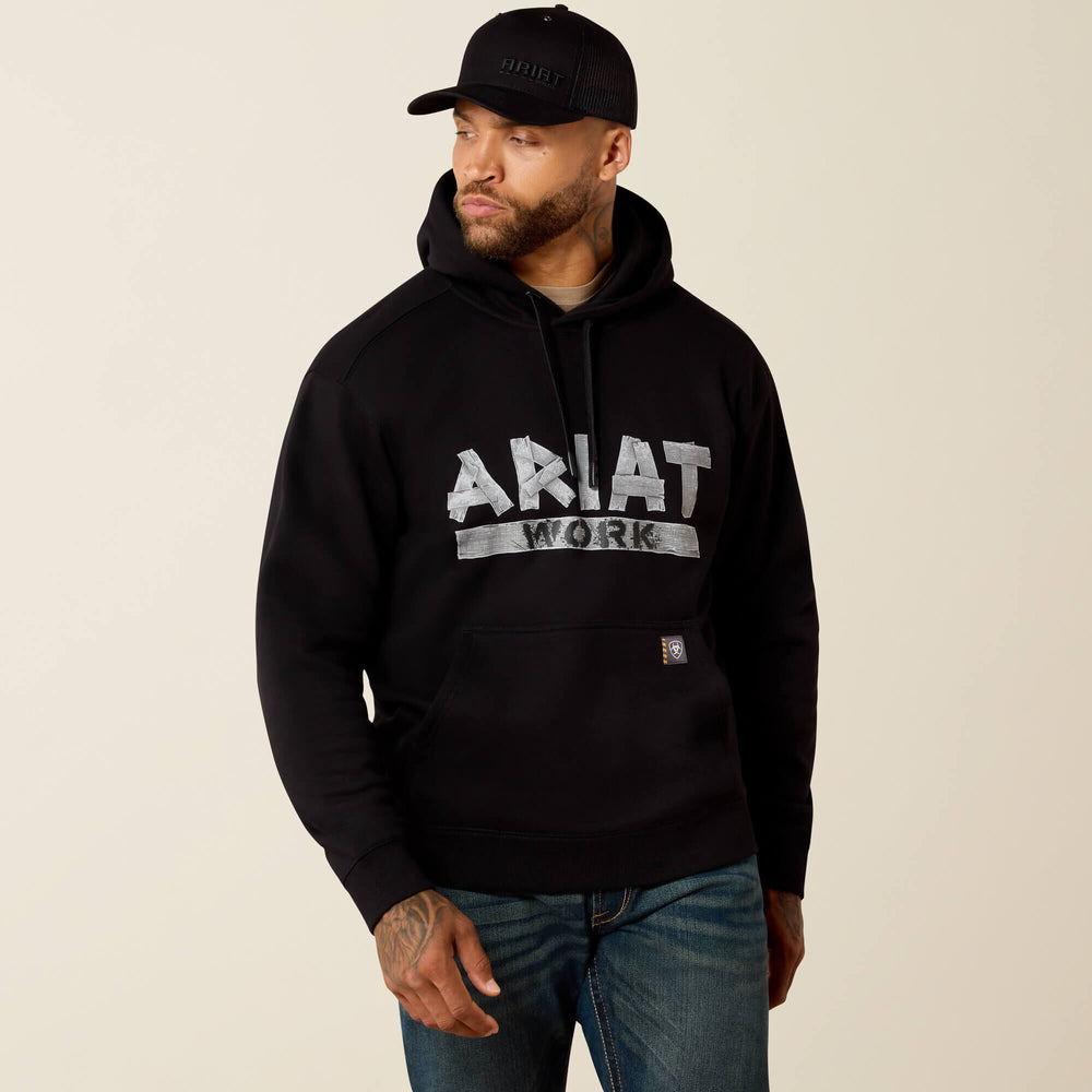 Men Rebar Lightweight Duct Logo Hoodie | Ariat