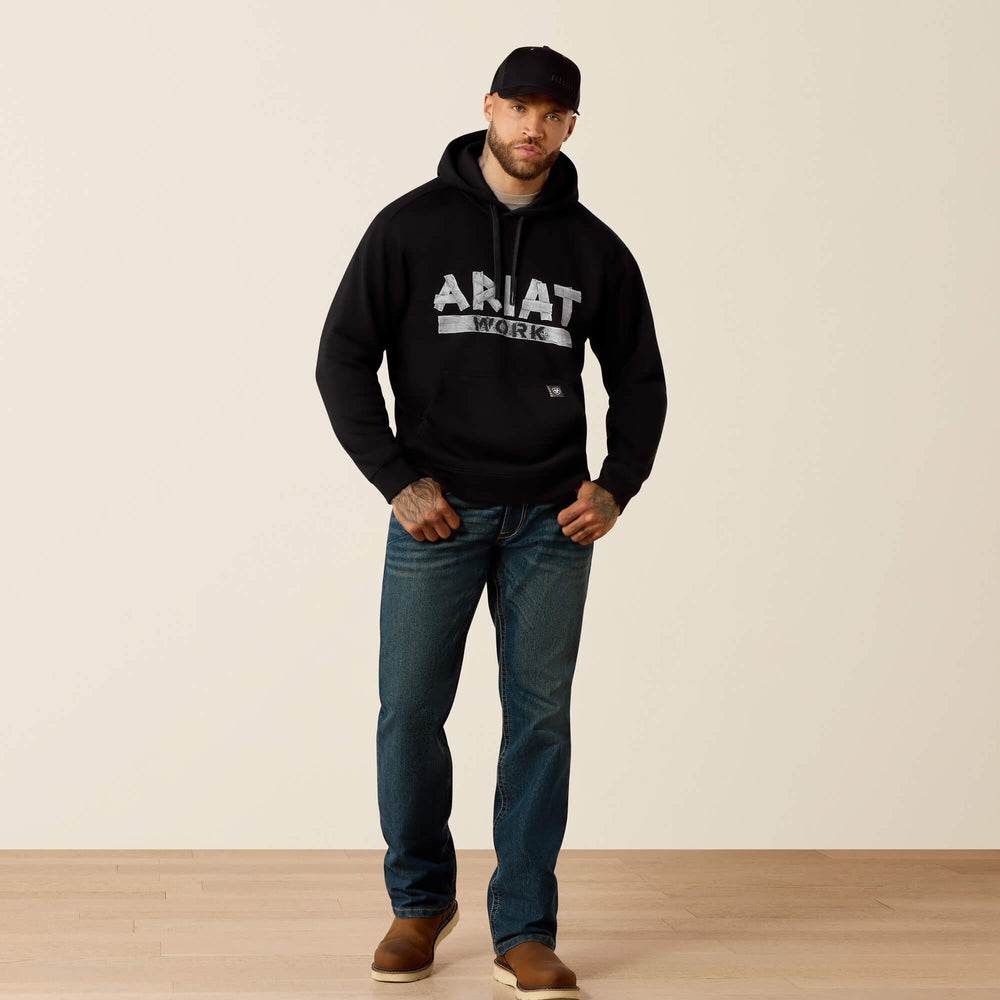 Men Rebar Lightweight Duct Logo Hoodie | Ariat