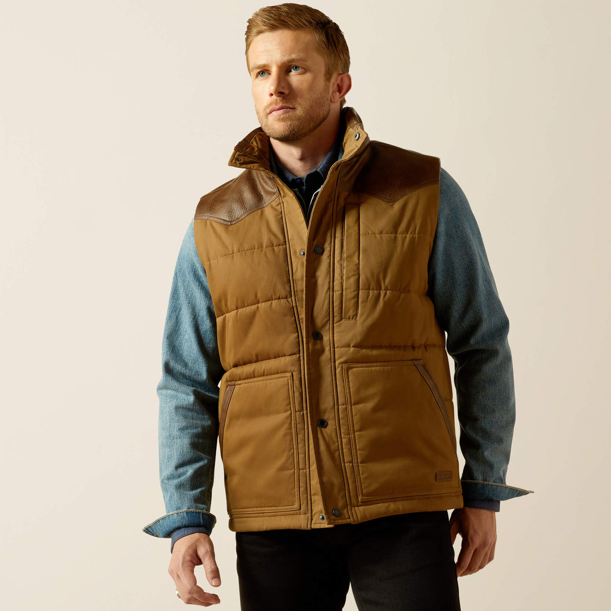 Men Western Quilted Vest | Ariat us