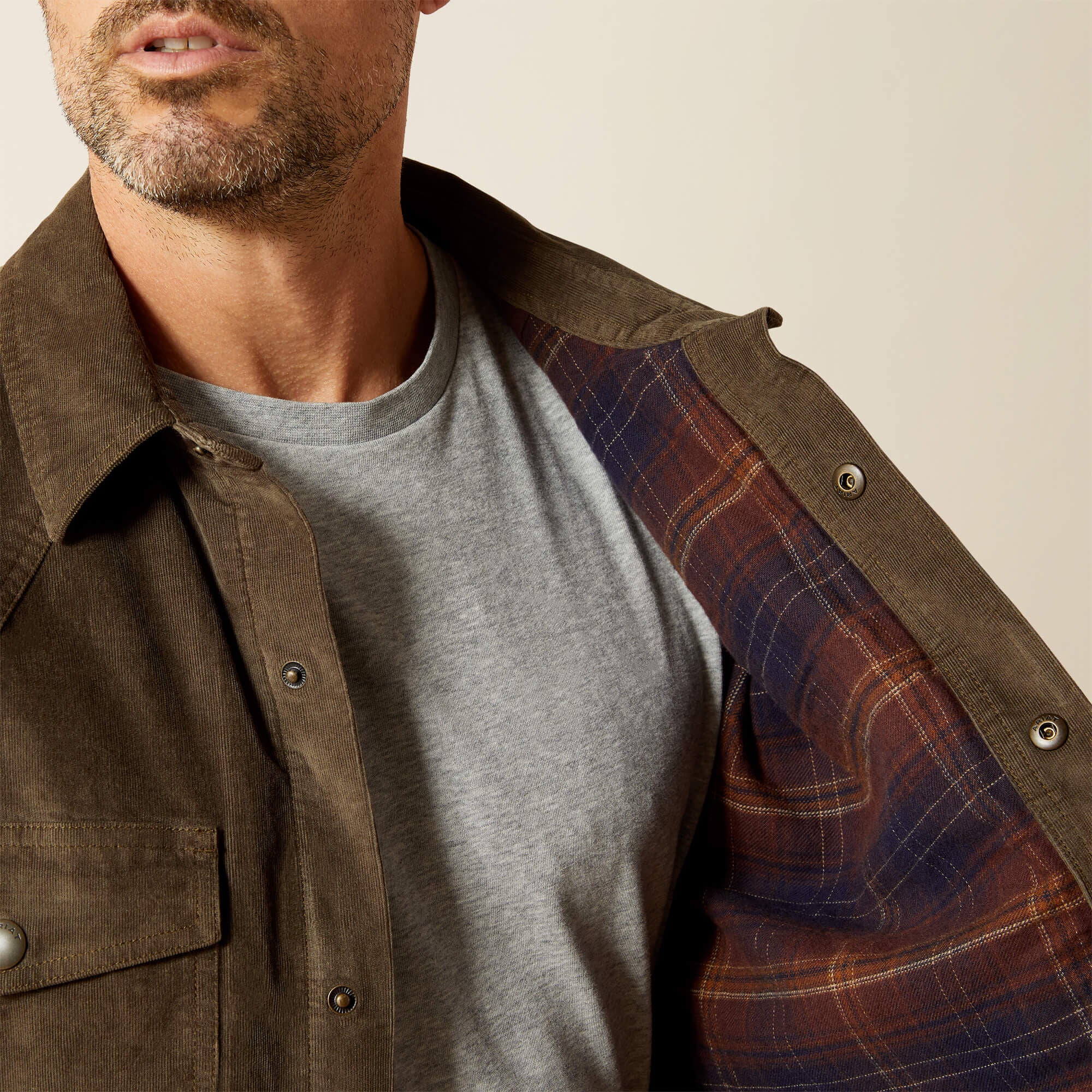 Men Retro Corduroy Shirt Jacket | Ariat Discount