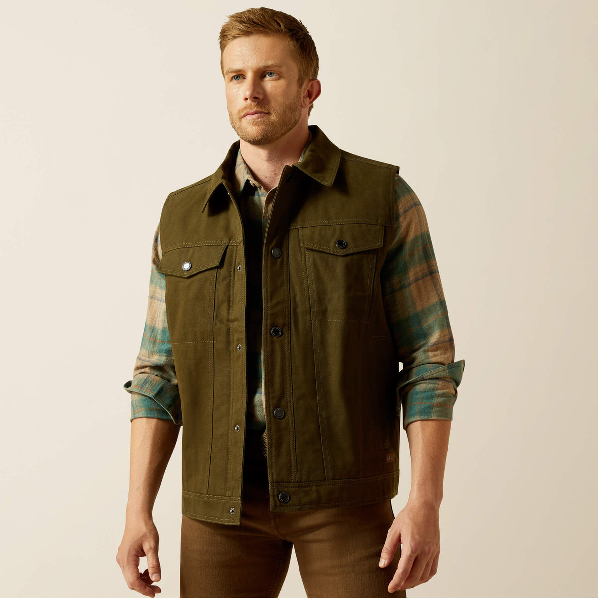 Men Canvas Rancher Vest | Ariat us