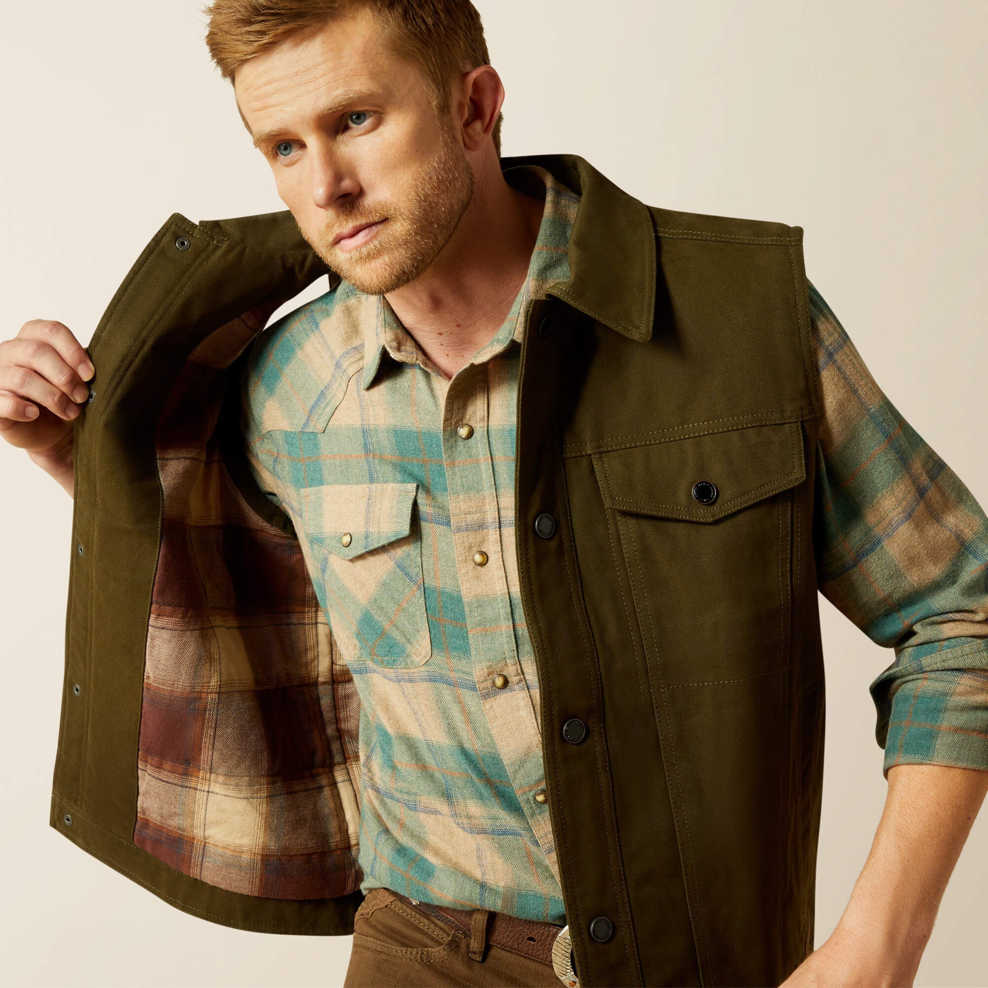 Men Canvas Rancher Vest | Ariat us