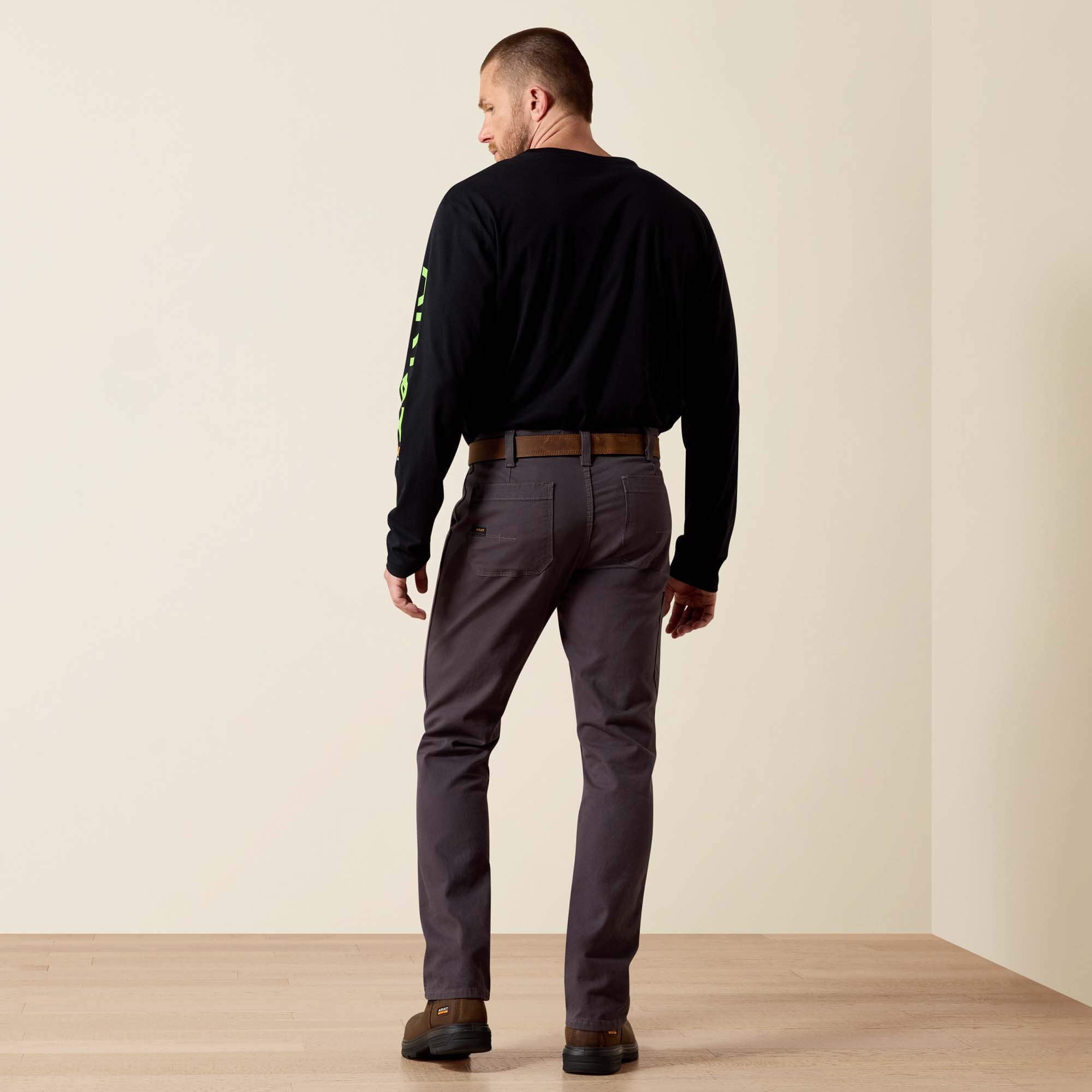 Men Rebar M4 Low Rise DuraStretch Made Tough Double Front Stackable Straight Leg Pant | Ariat Outlet