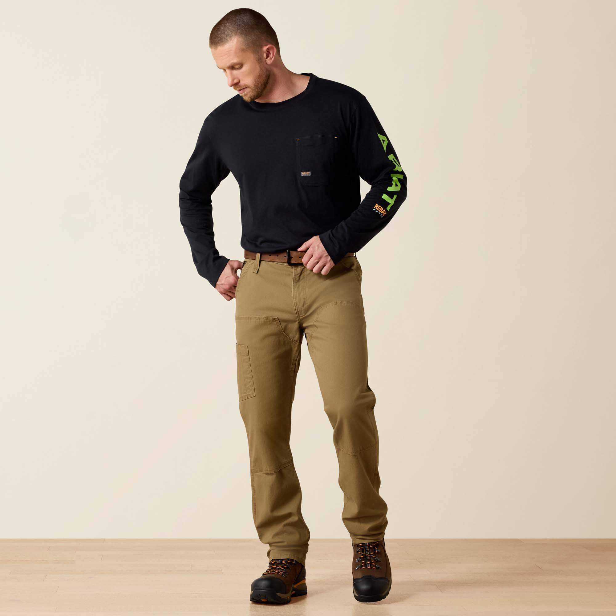 Men Rebar M4 Low Rise DuraStretch Made Tough Double Front Stackable Straight Leg Pant | Ariat near me
