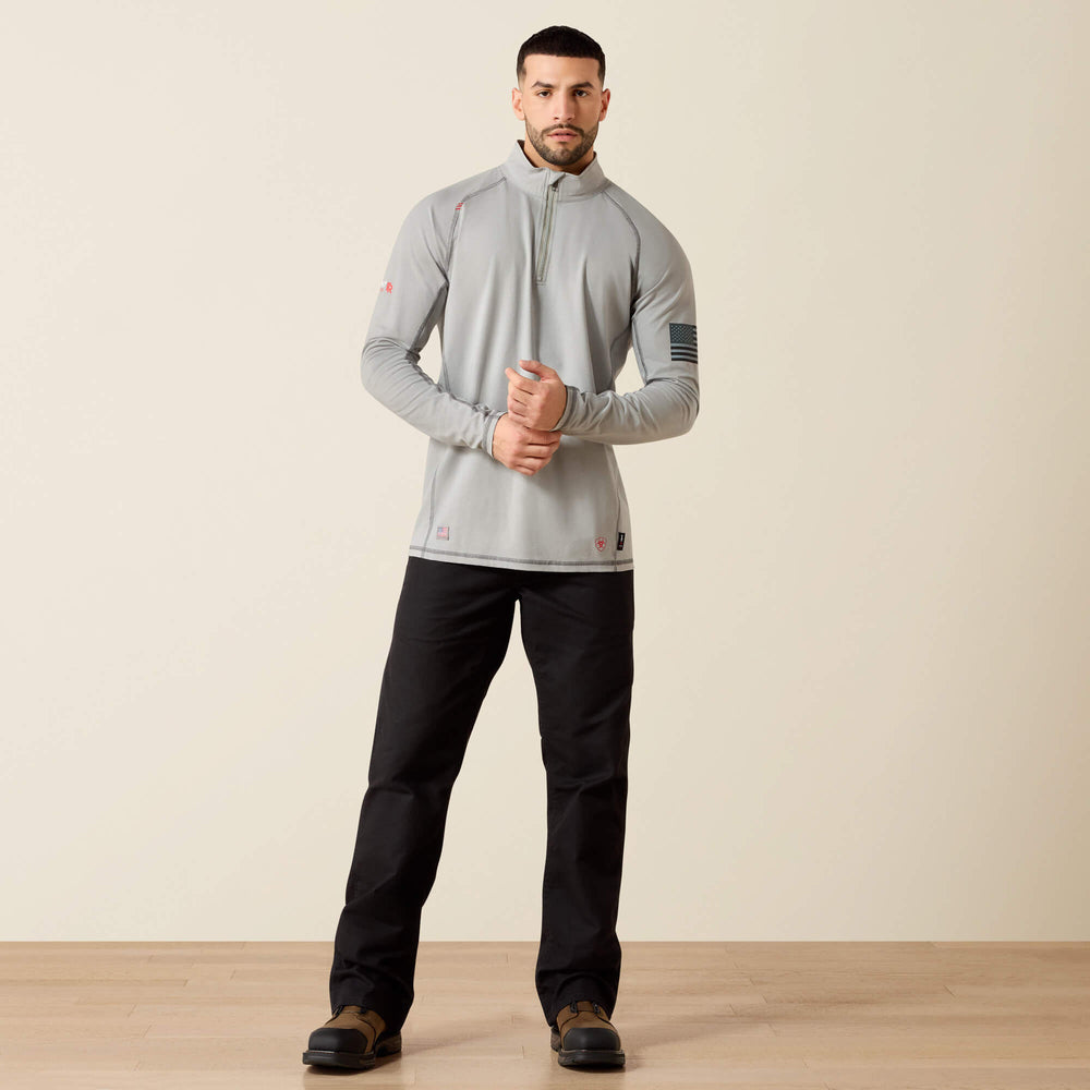 Men FR Combat Stretch Patriot 1/4 Zip Work Shirt | Ariat Outlet